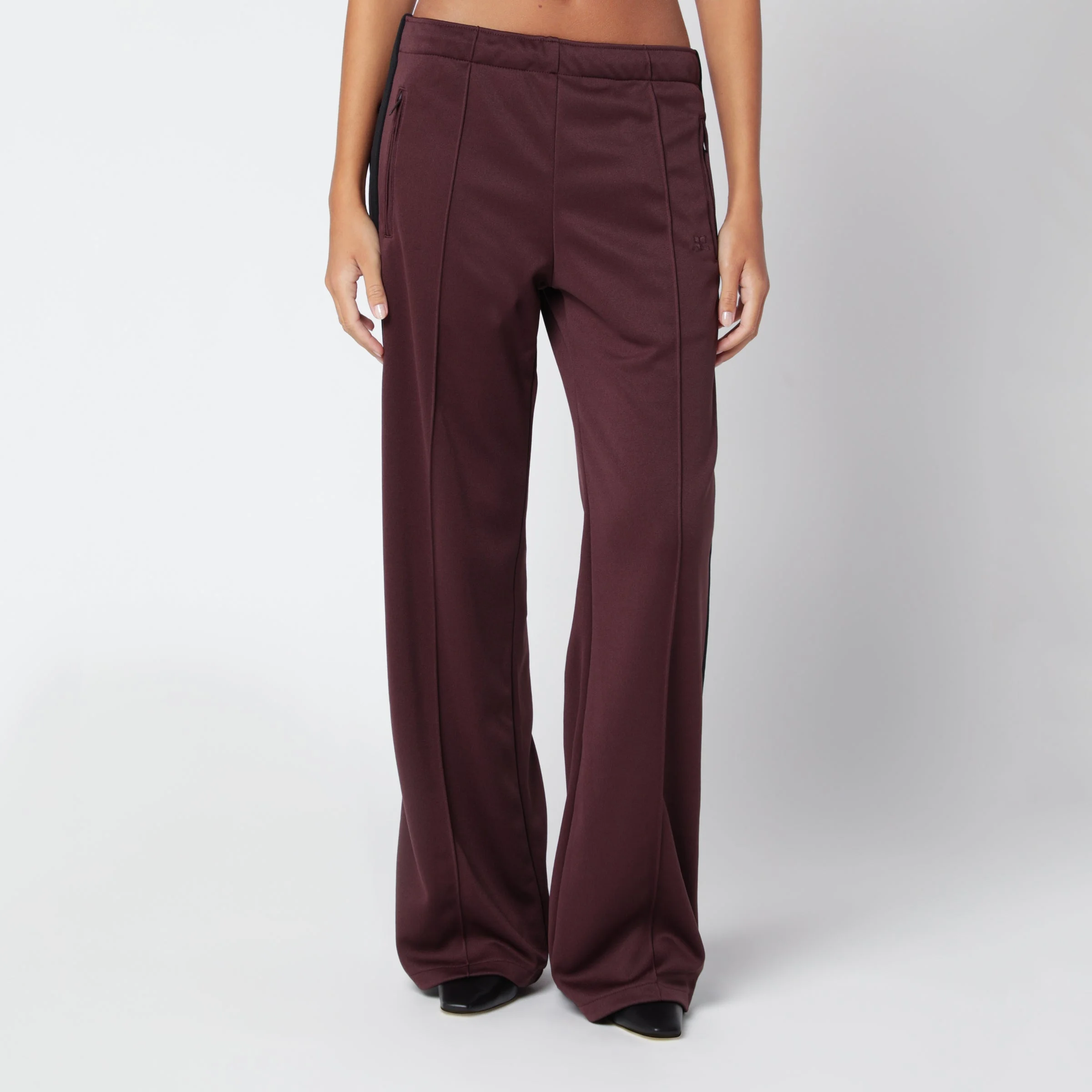 Dark red/black two-tone jogging trousers - 1
