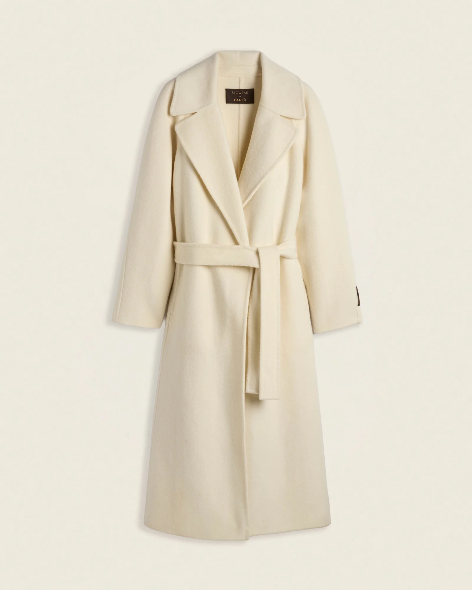 Oversized belted coat in double-faced wool - 1