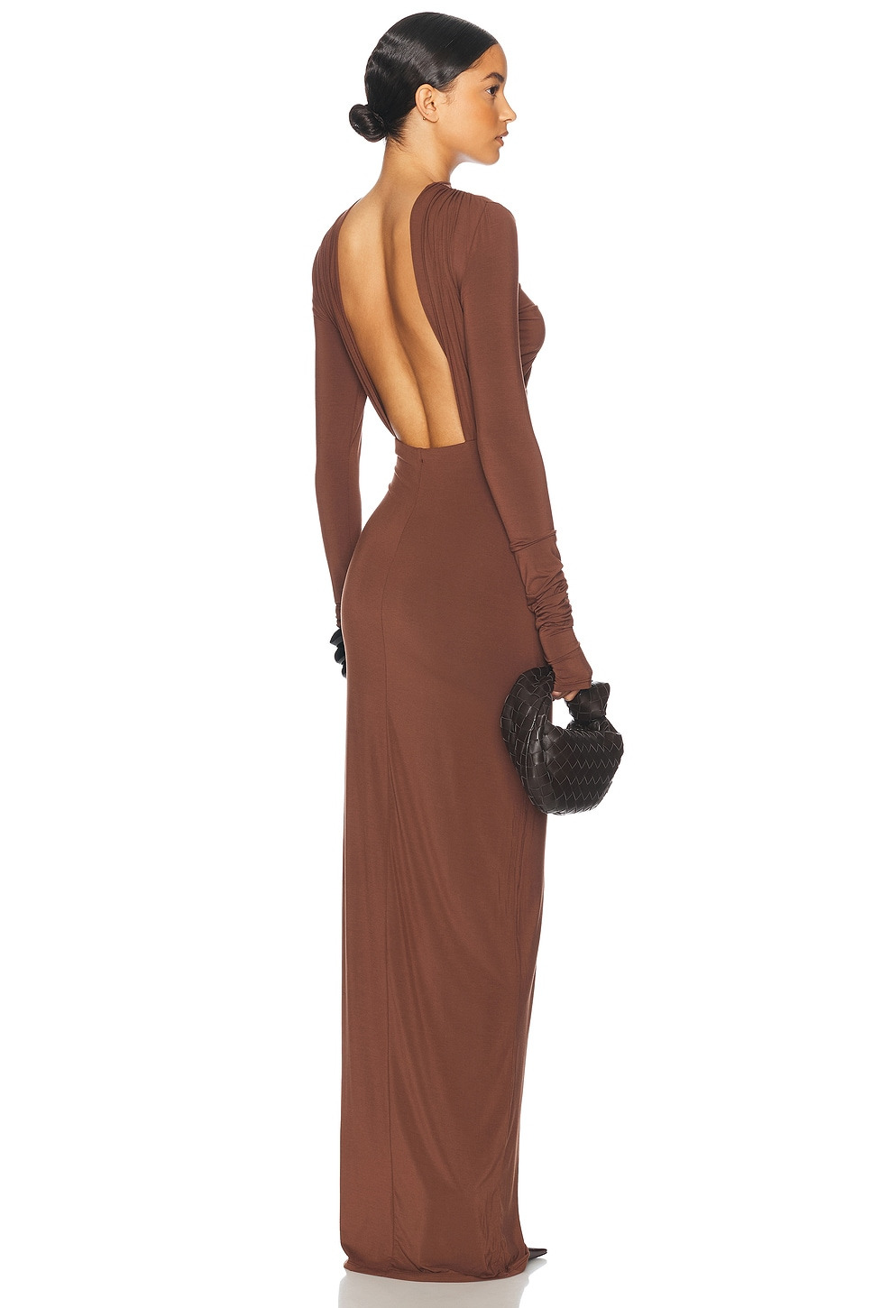 Jersey Backless Maxi Dress - 4