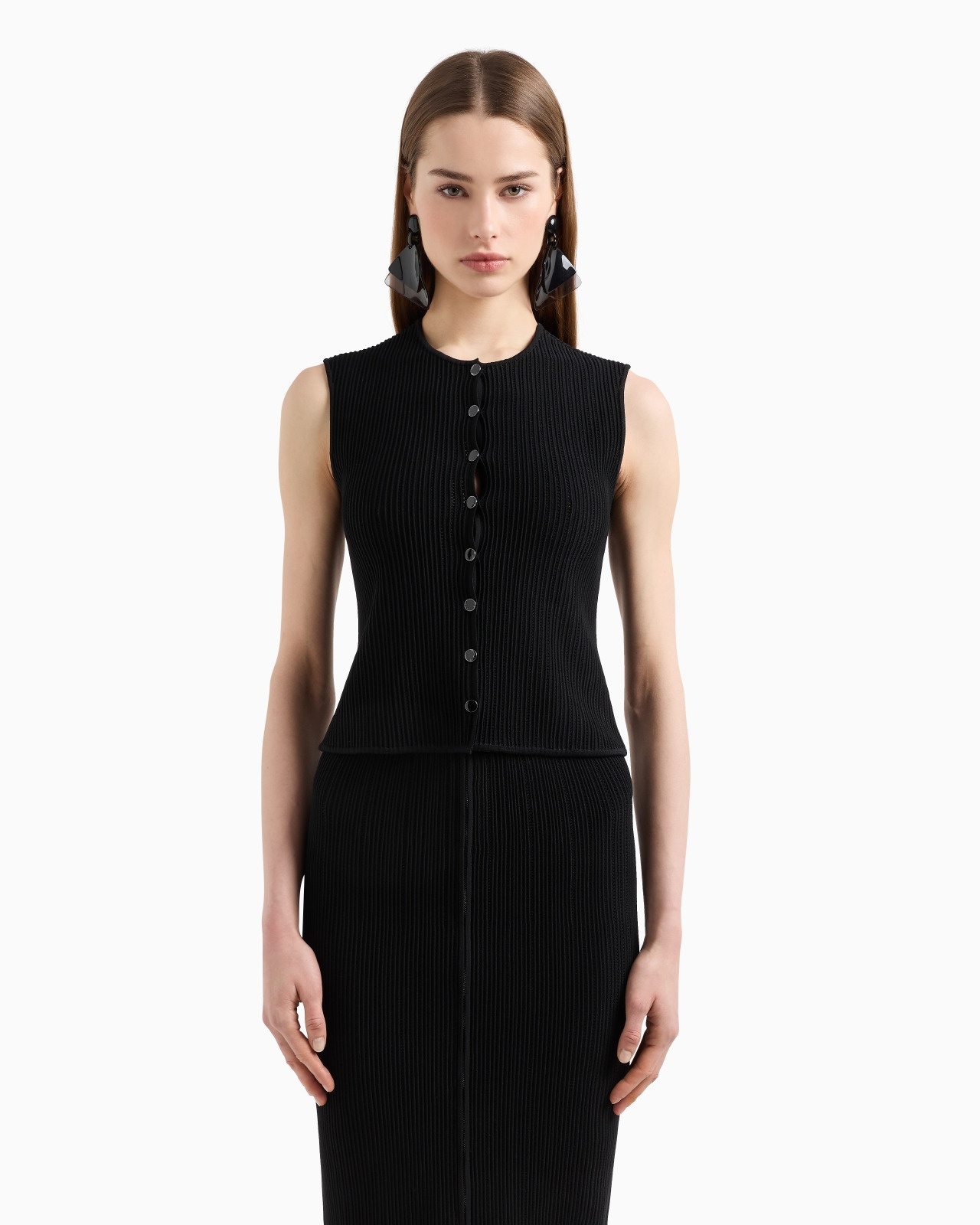 PERFORATED OTTOMAN FABRIC WAISTCOAT - 4
