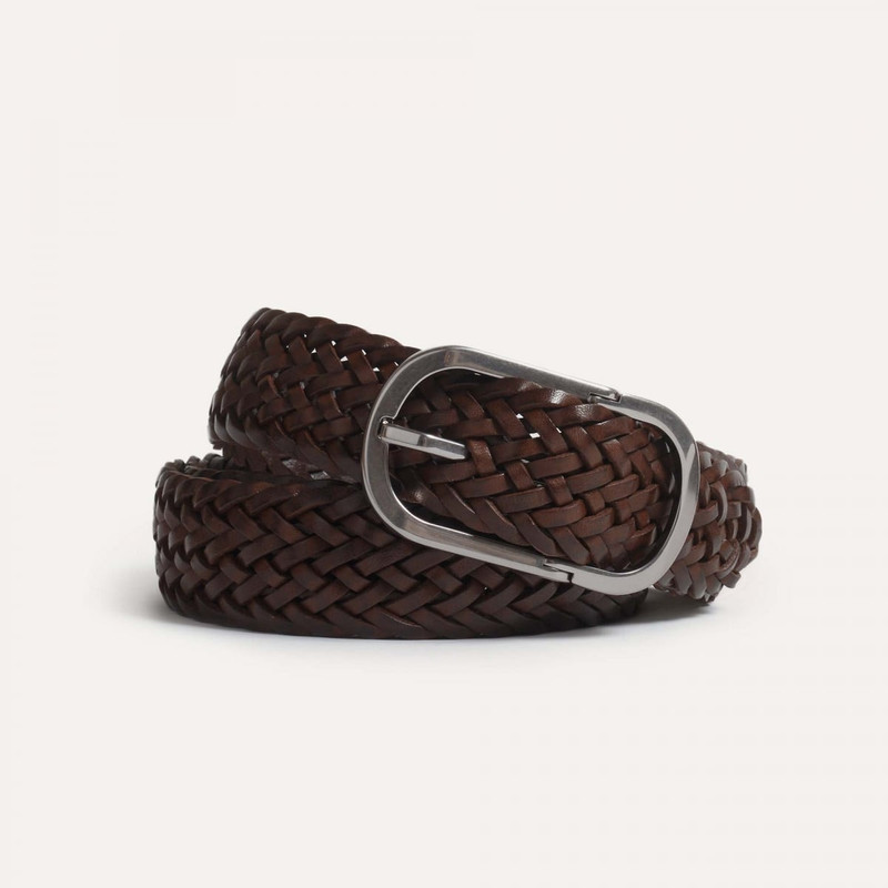 Bleu de Chauffe CLIQUET BELT  -  BROWN outlook