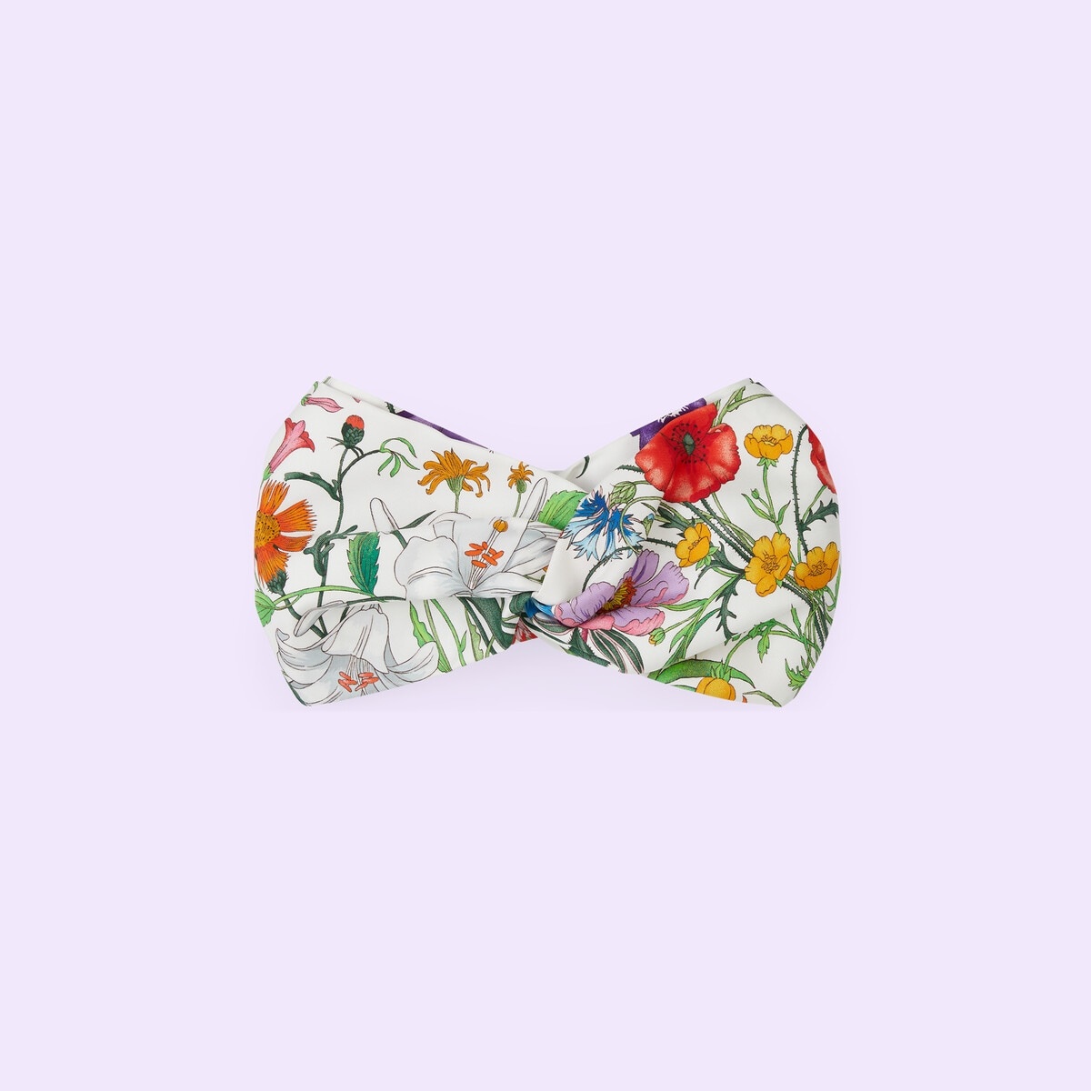 Flora print silk headband - 1