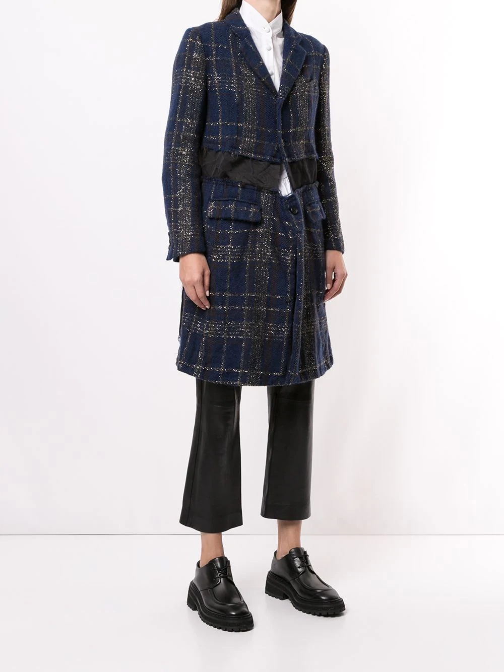 metallic check coat - 3