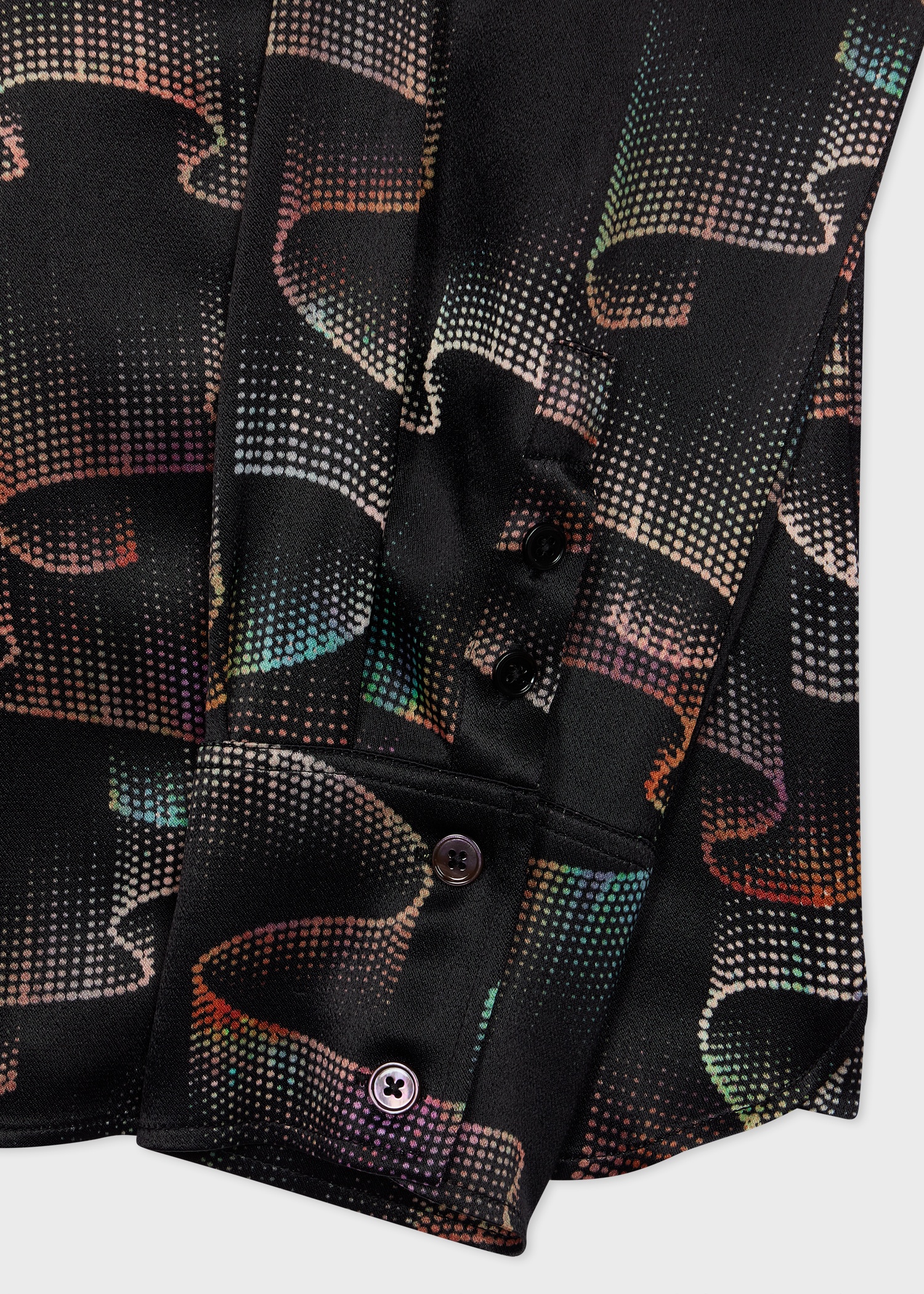 Women's Black 'Constellation' Satin Shirt - 2