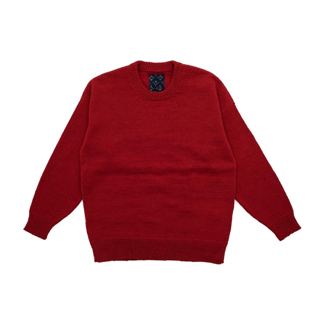 JUMBO CREWNECK SWEATER RED - 1