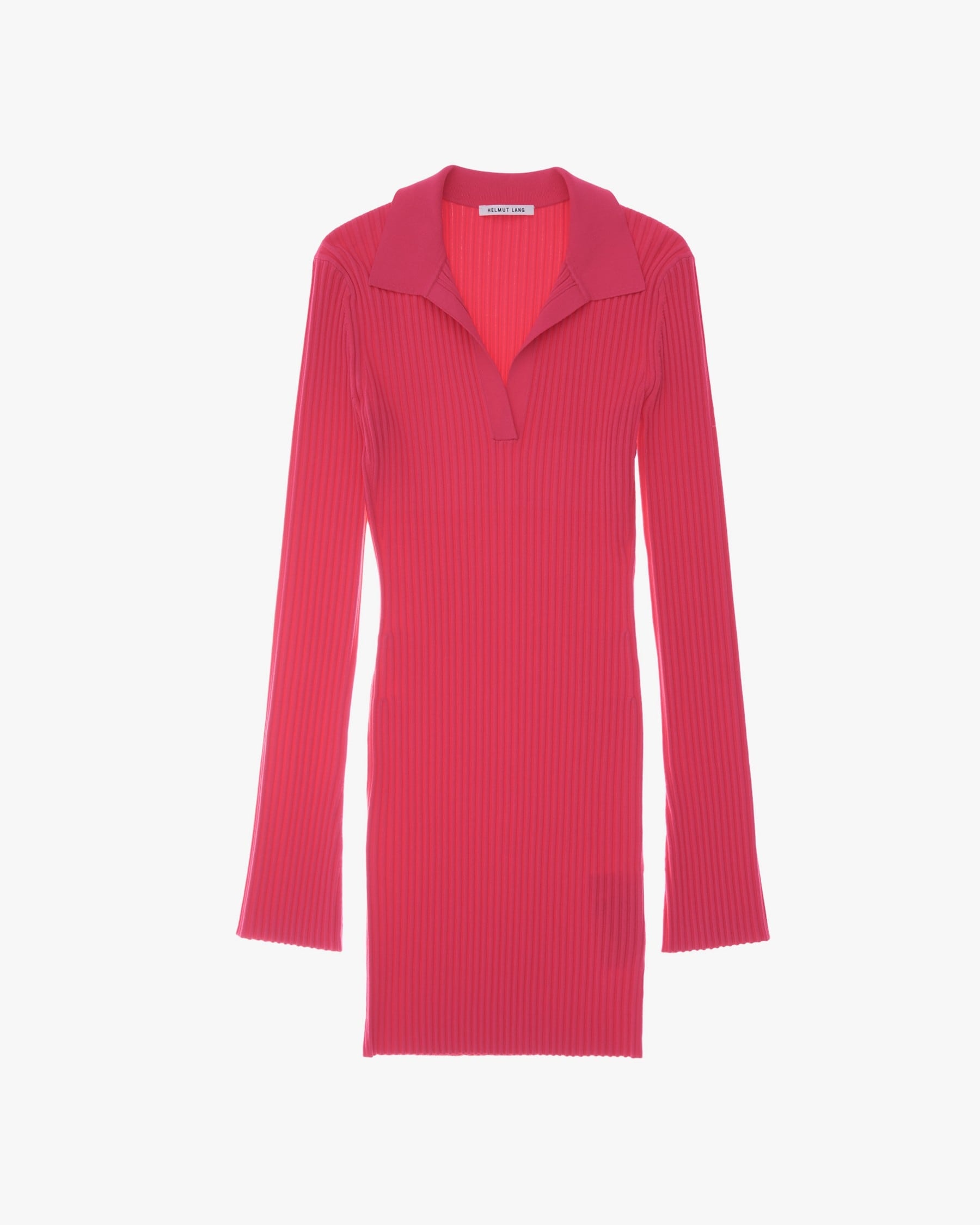 RIBBED POLO DRESS - 1