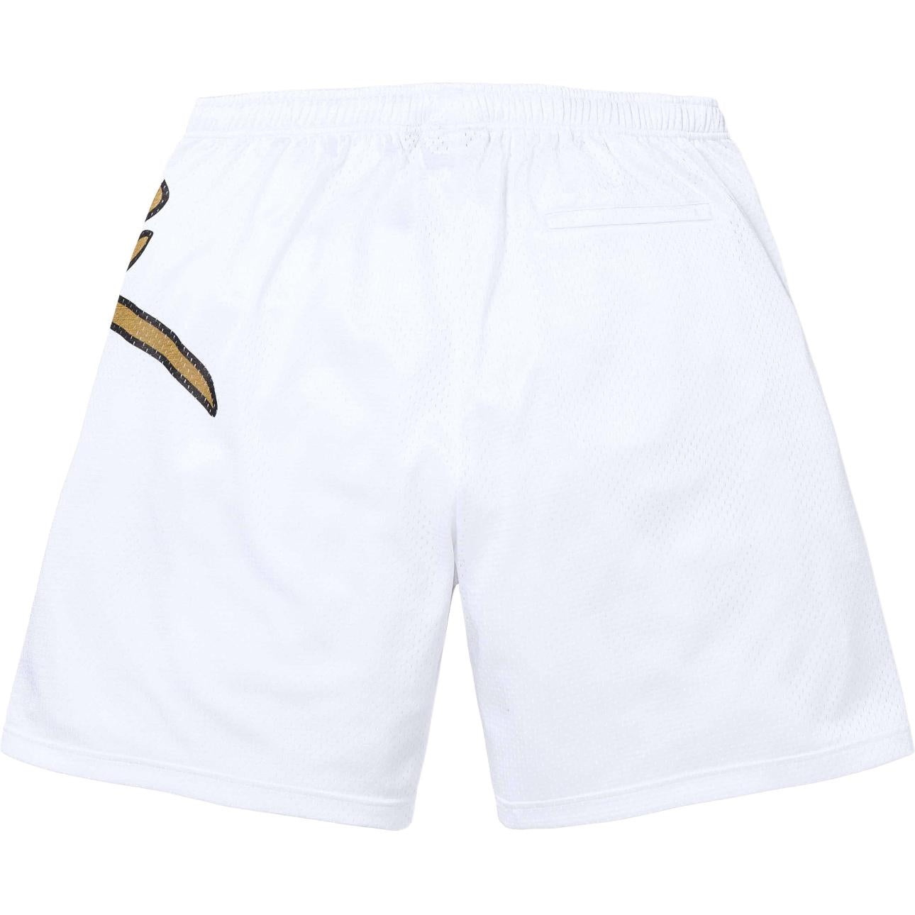 Supreme Supreme Big Script Mesh Shorts 'White Black Gold