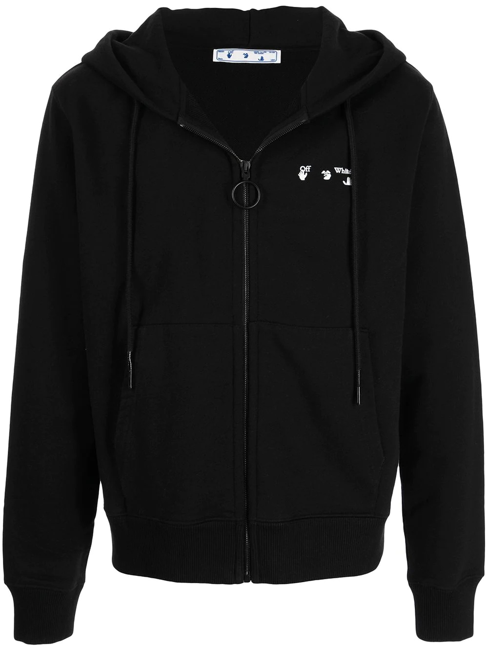 logo-print zip-fastening hoodie - 1