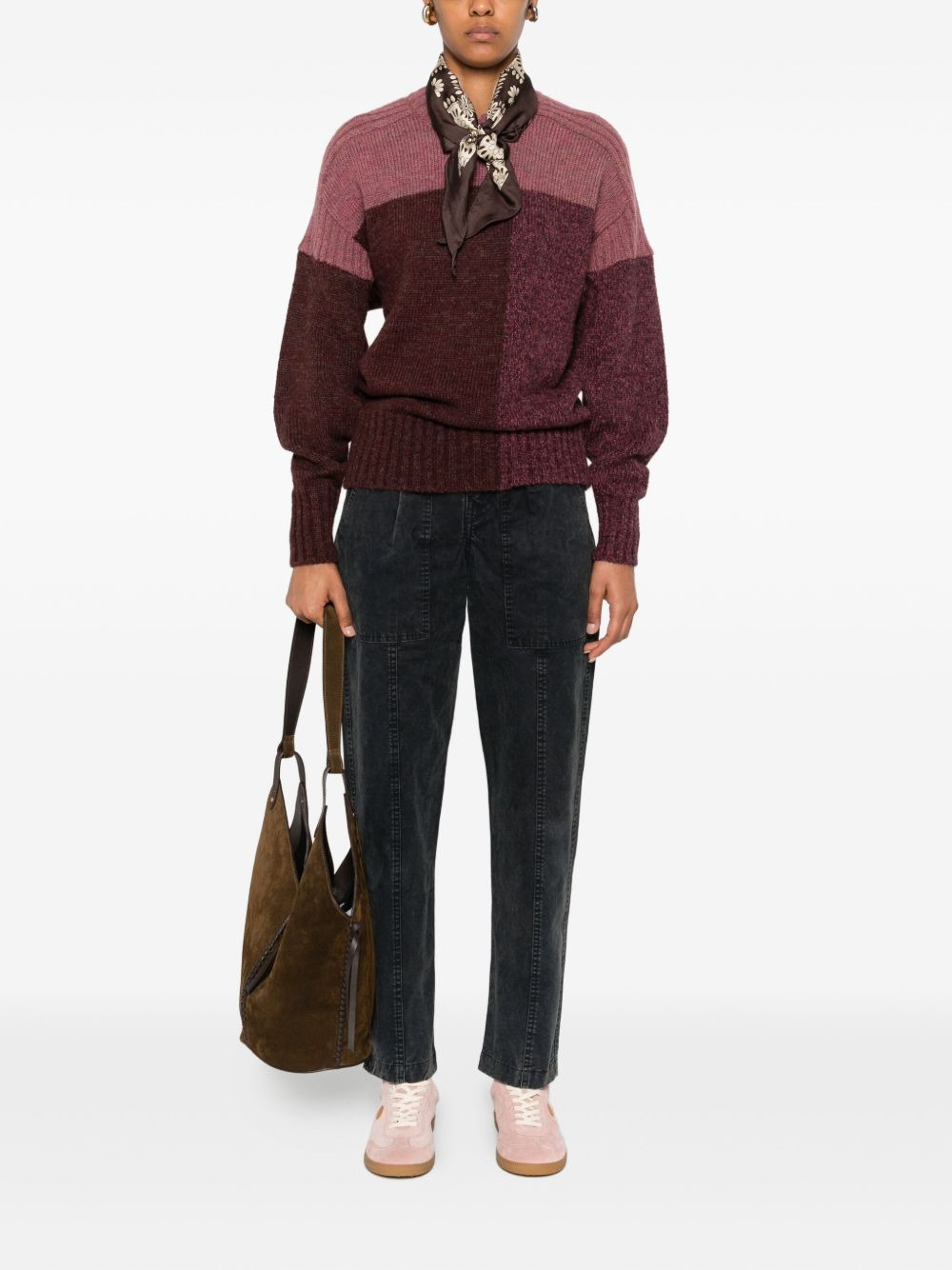 colour-block ribbed sweater - 2