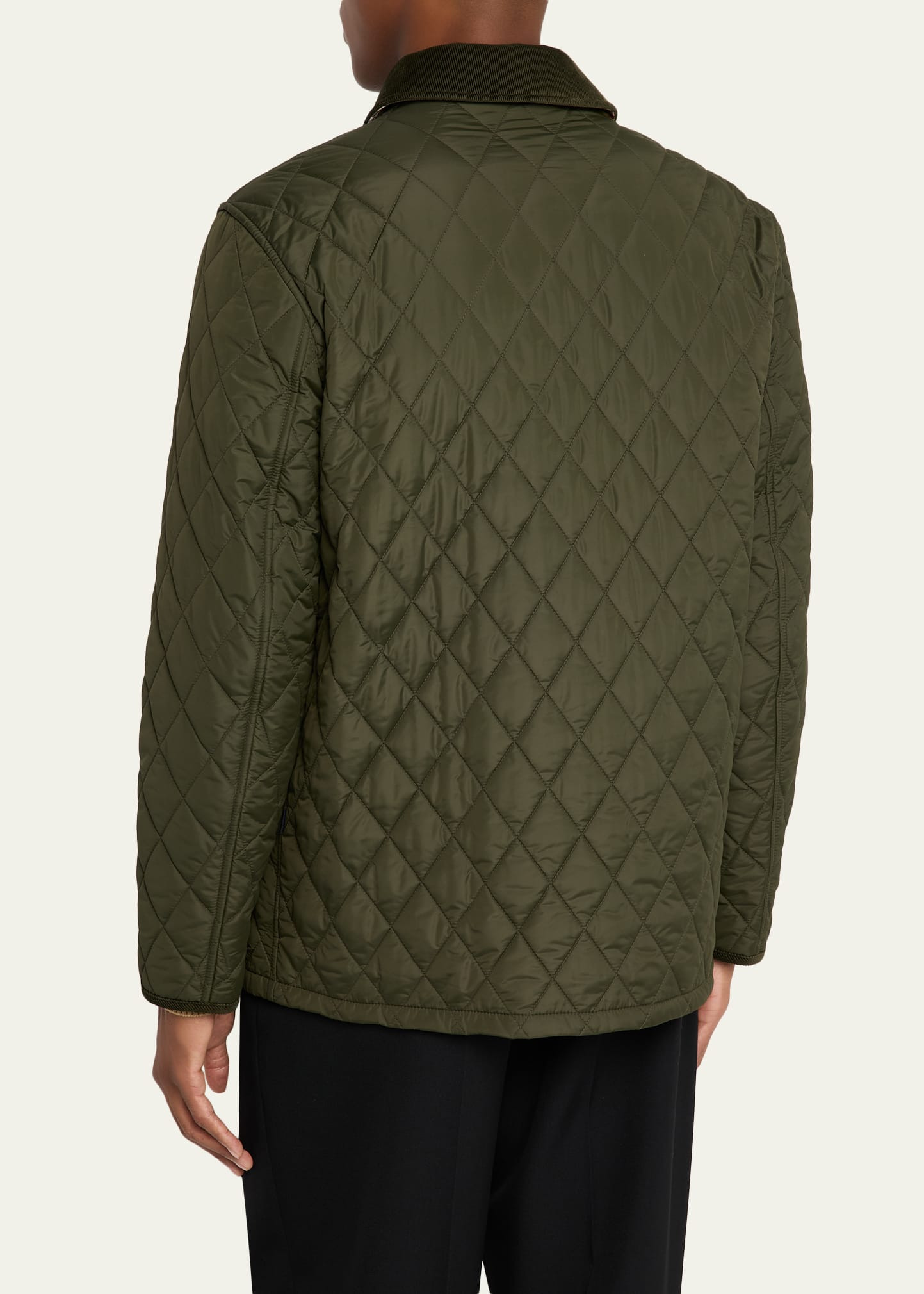Men's Nylon Quilted Snap-Front Chore Jacket - 3