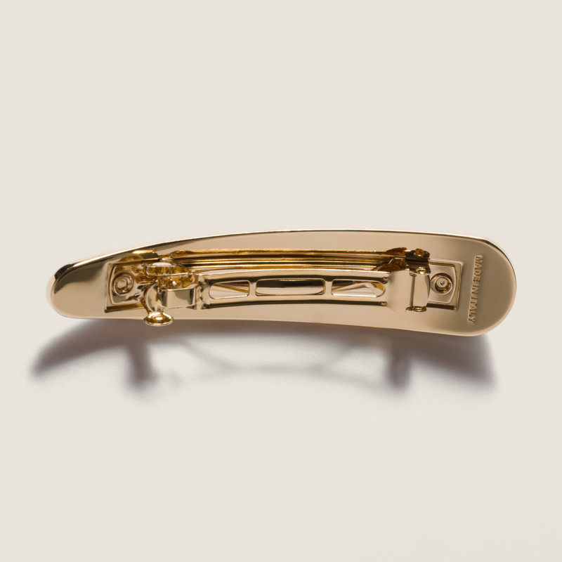 Miu Miu Patent leather hair clip outlook