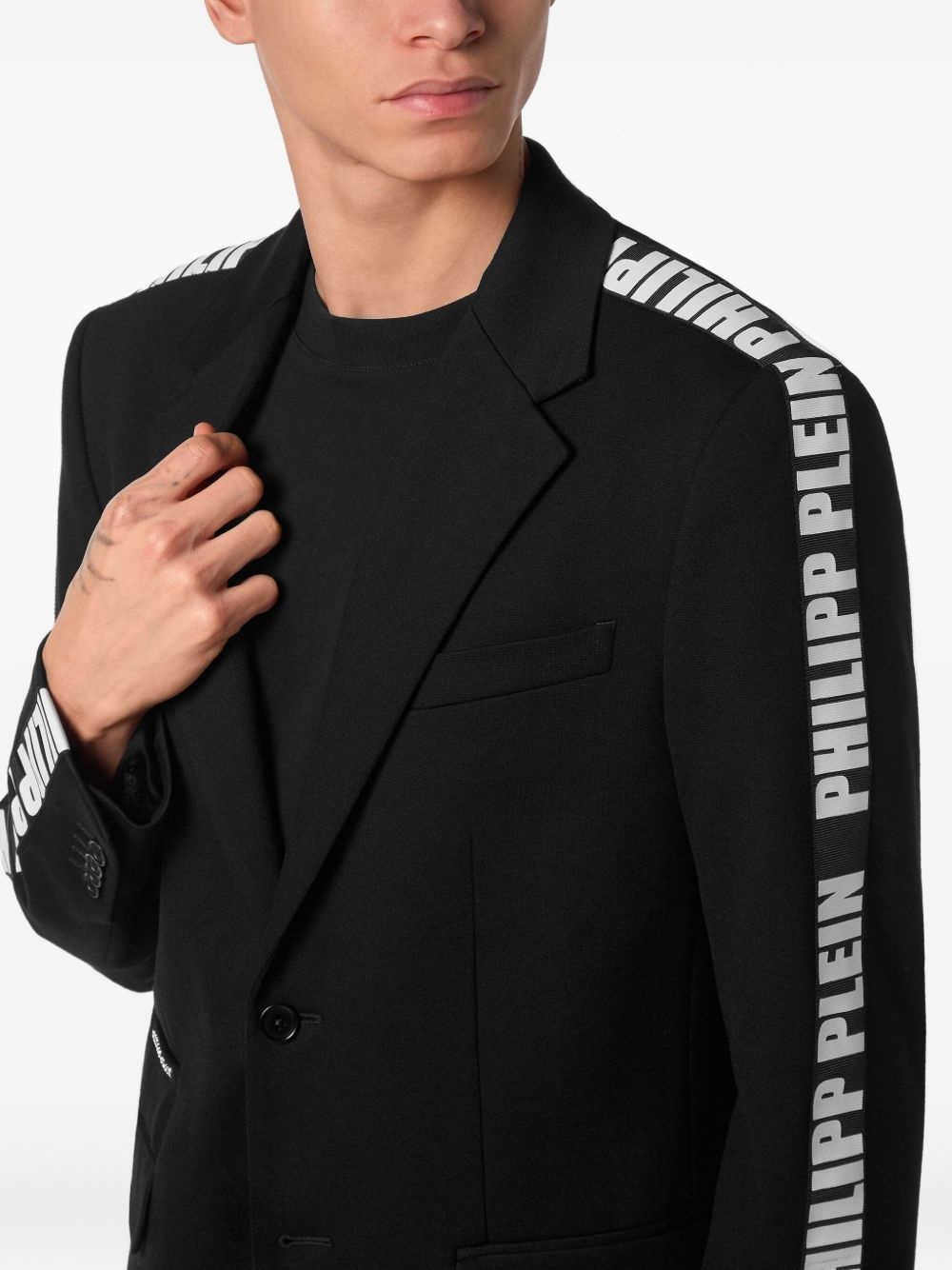 logo-tape blazer - 5