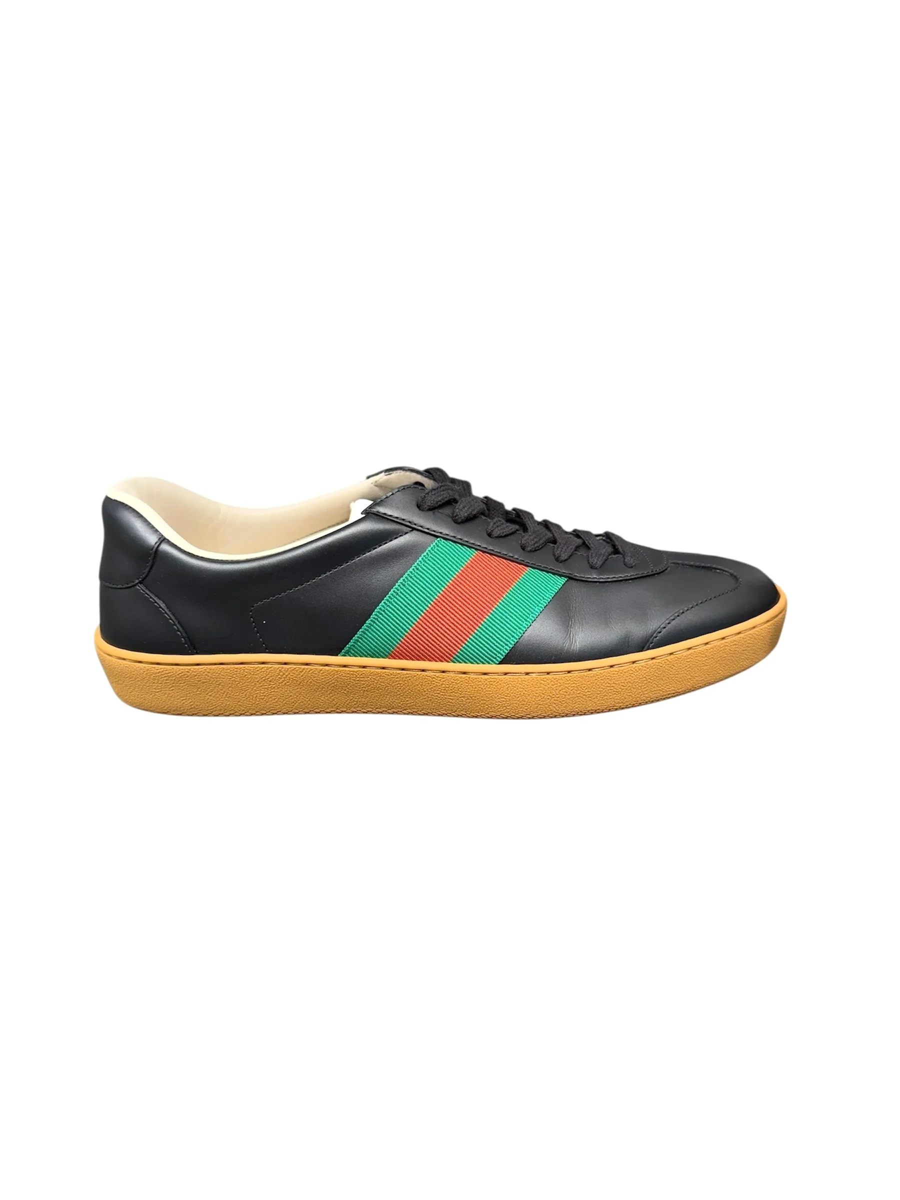 Gucci Web Leather Sneakers - 1