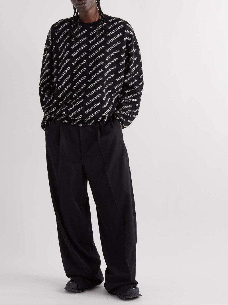 BALENCIAGA Logo-Jacquard Knitted Sweater outlook