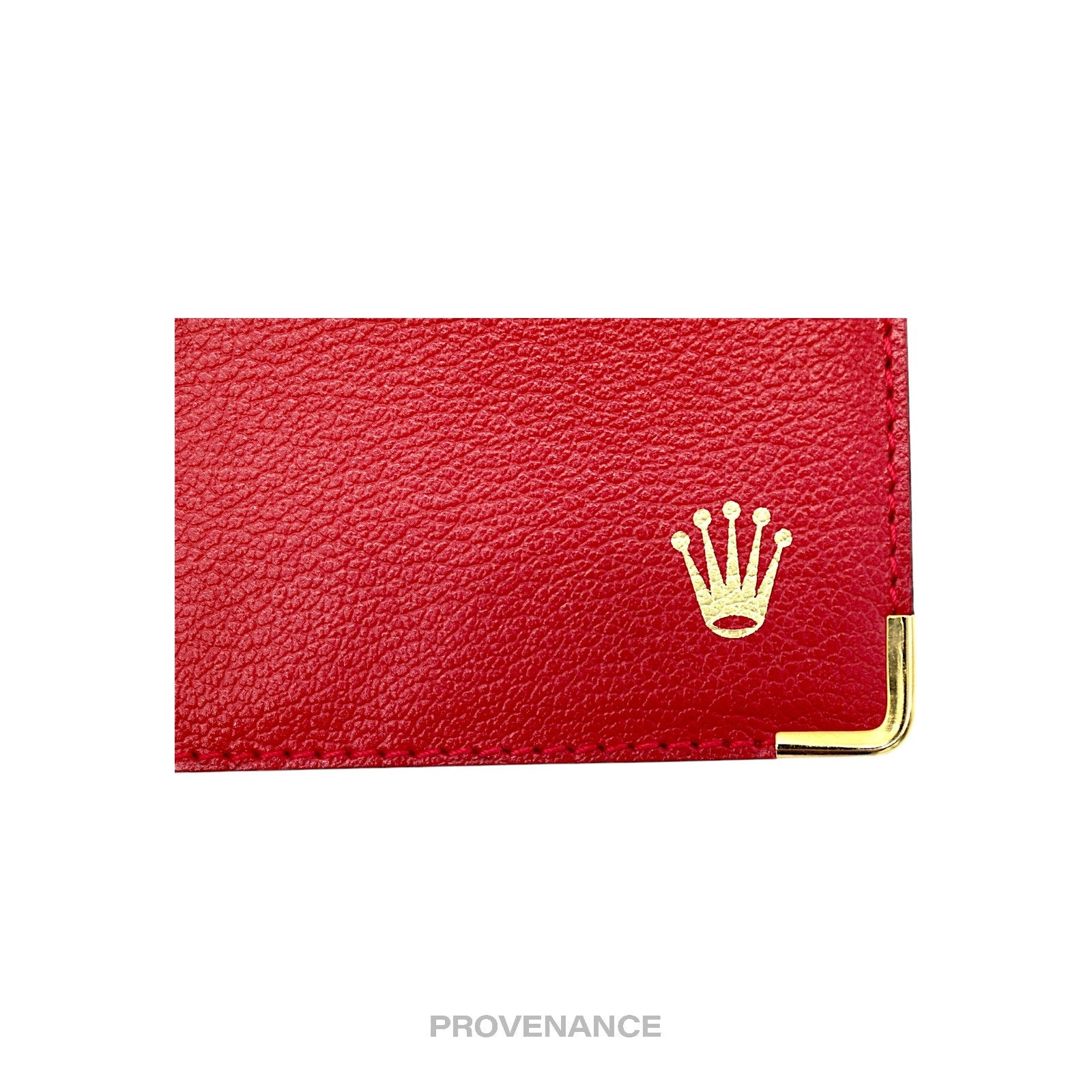 Rolex Card Holder Wallet - Red Leather - 5