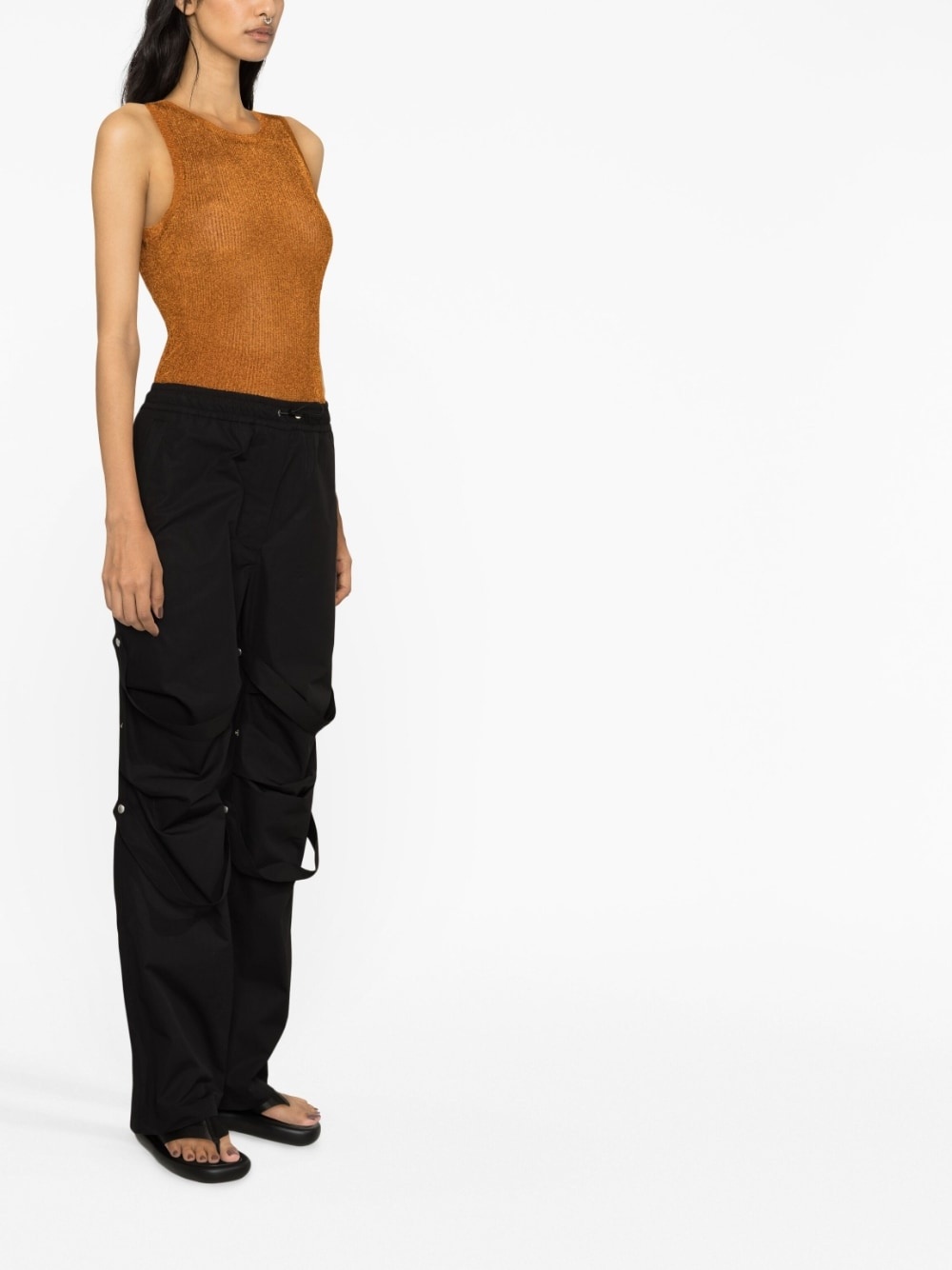 logo-print straight-leg trousers - 4