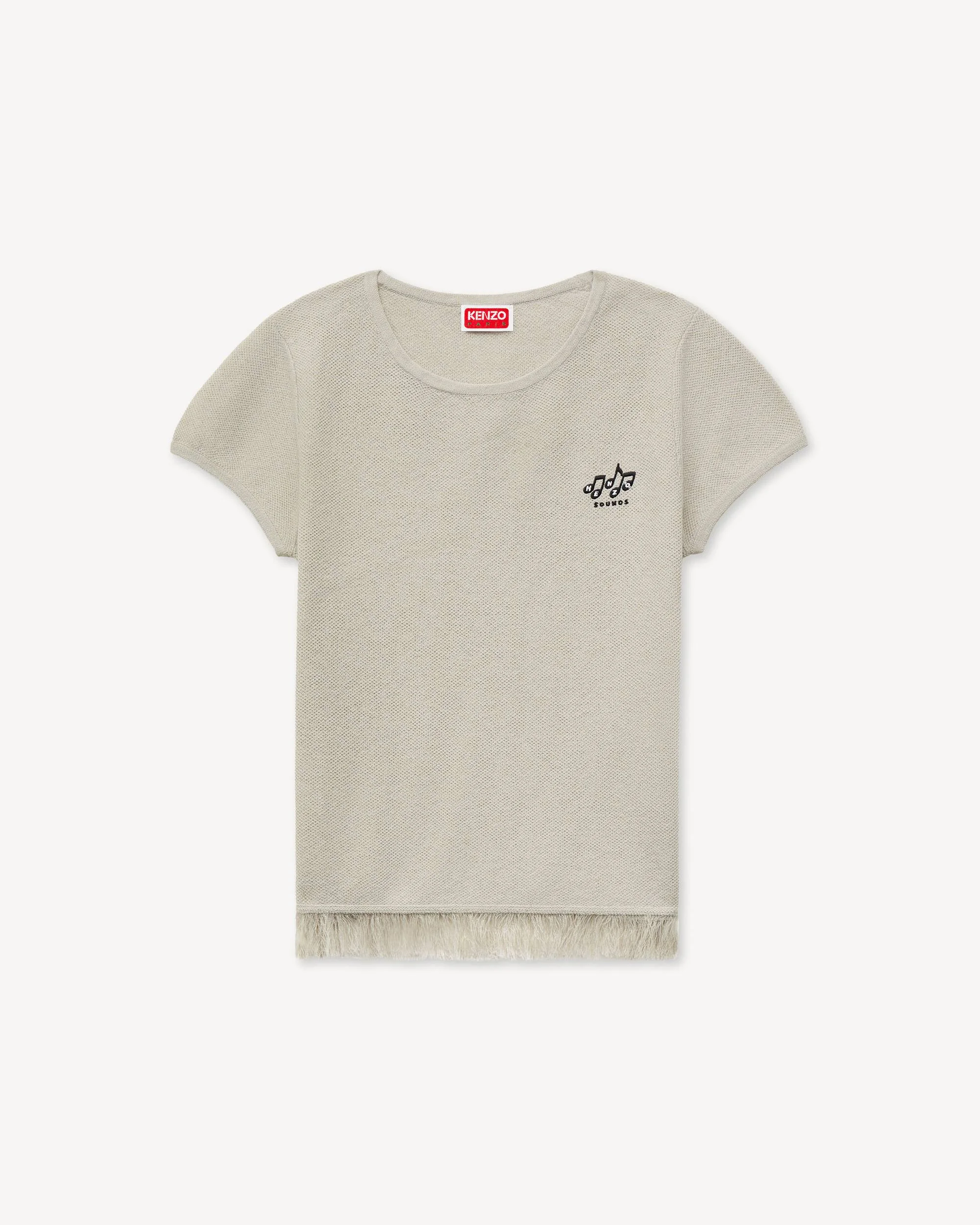 'KENZO Sounds' embroidered top in cotton linen - 1