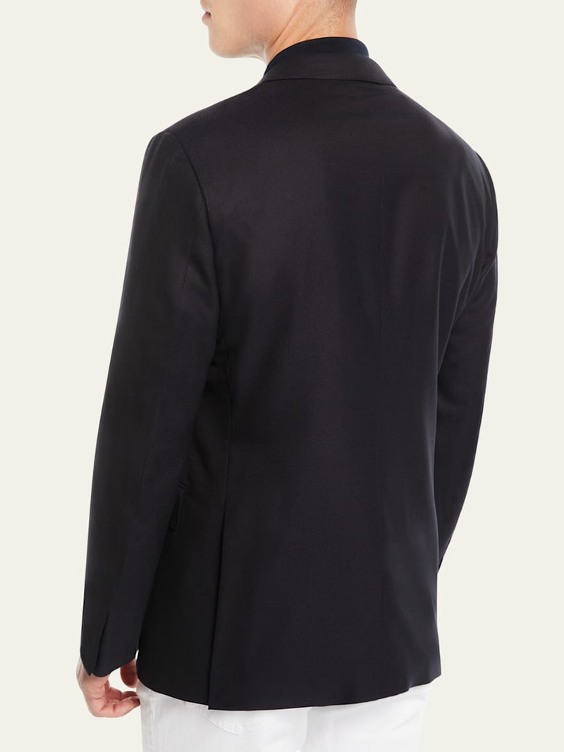 ZEGNA Men's Solid Trofeo Wool Regular-Fit Blazer Jacket outlook