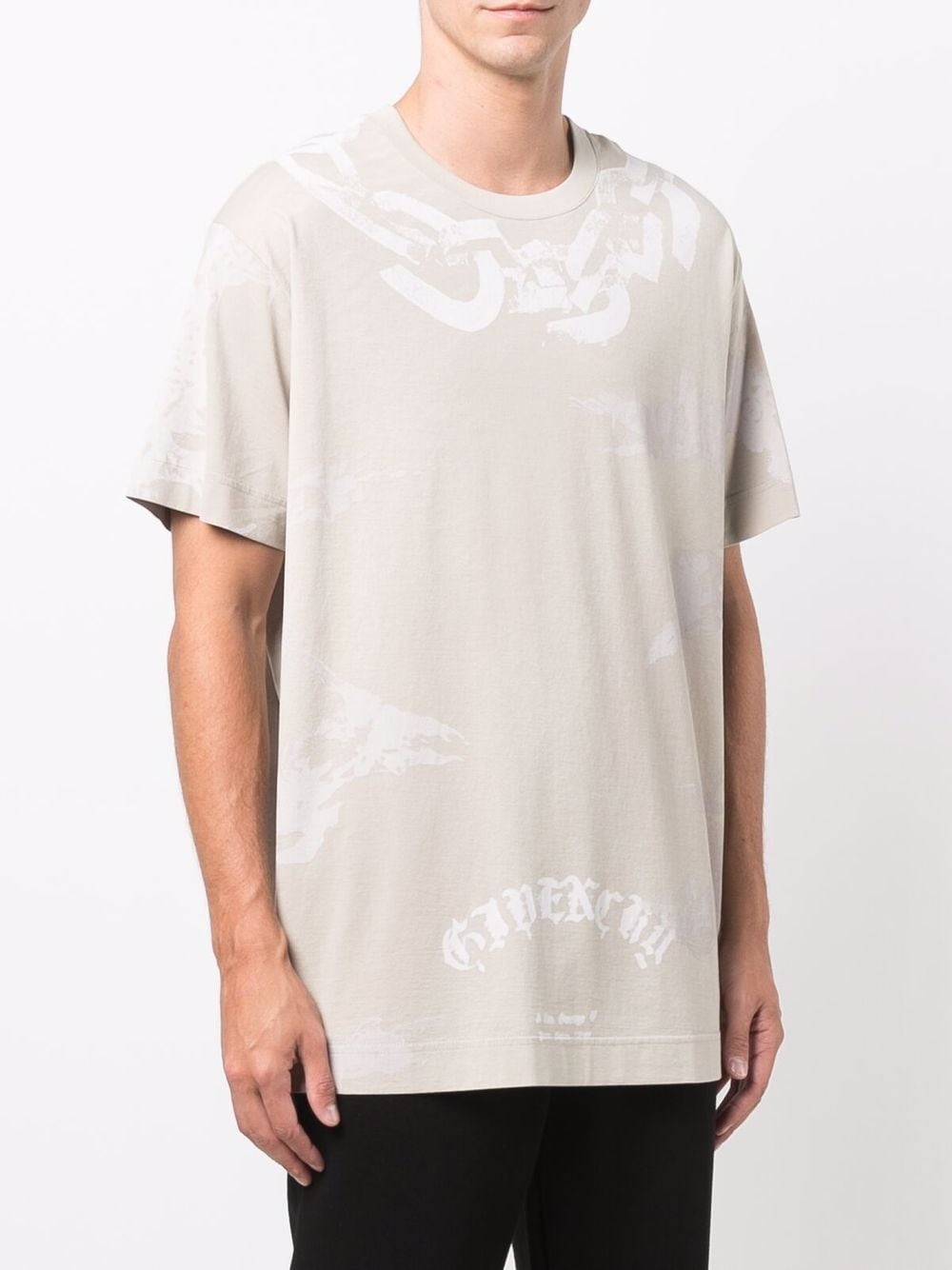chain-link print logo T-shirt - 3