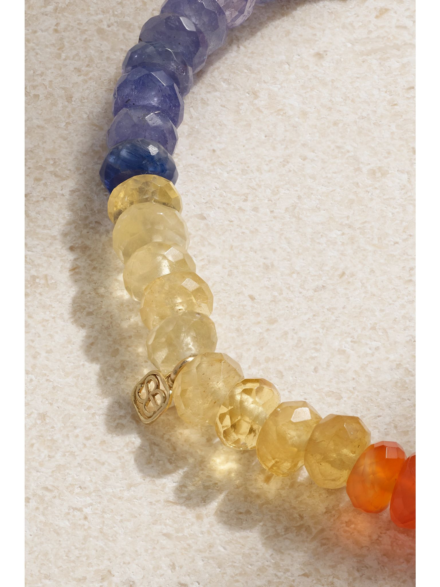 Butterfly 14-karat gold multi-stone bracelet Gold - 3