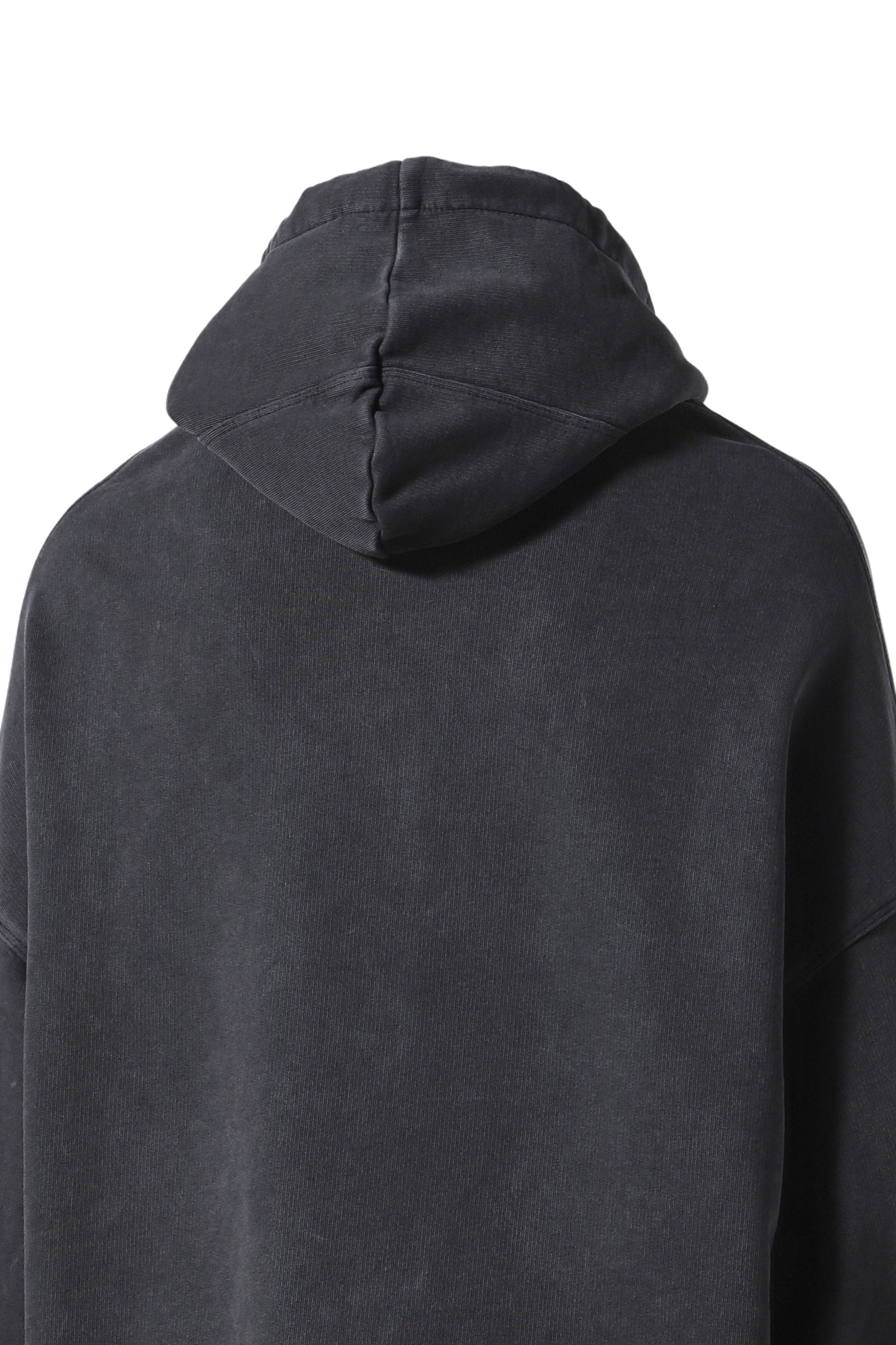 SHOULDERLESS HOODIE BLACK / BLACK - 5