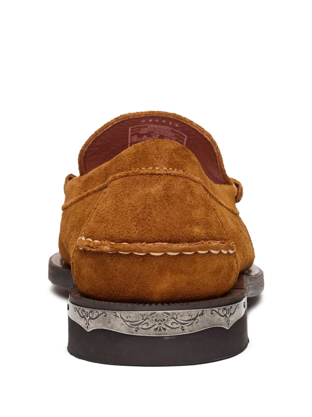 embroidered suede loafers - 3