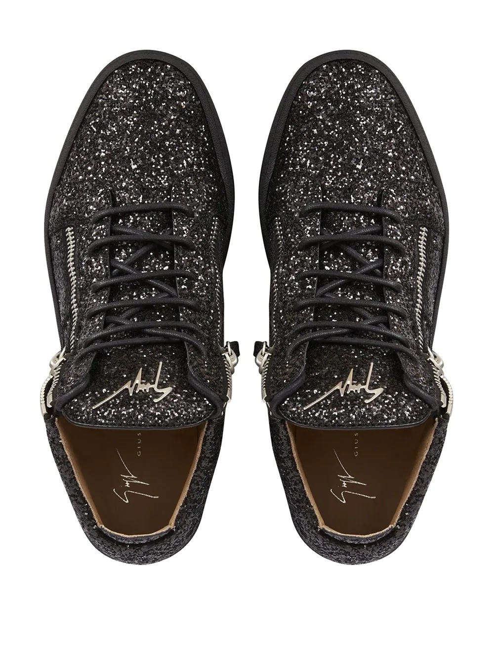 Kriss glitter mid-top sneakers - 4