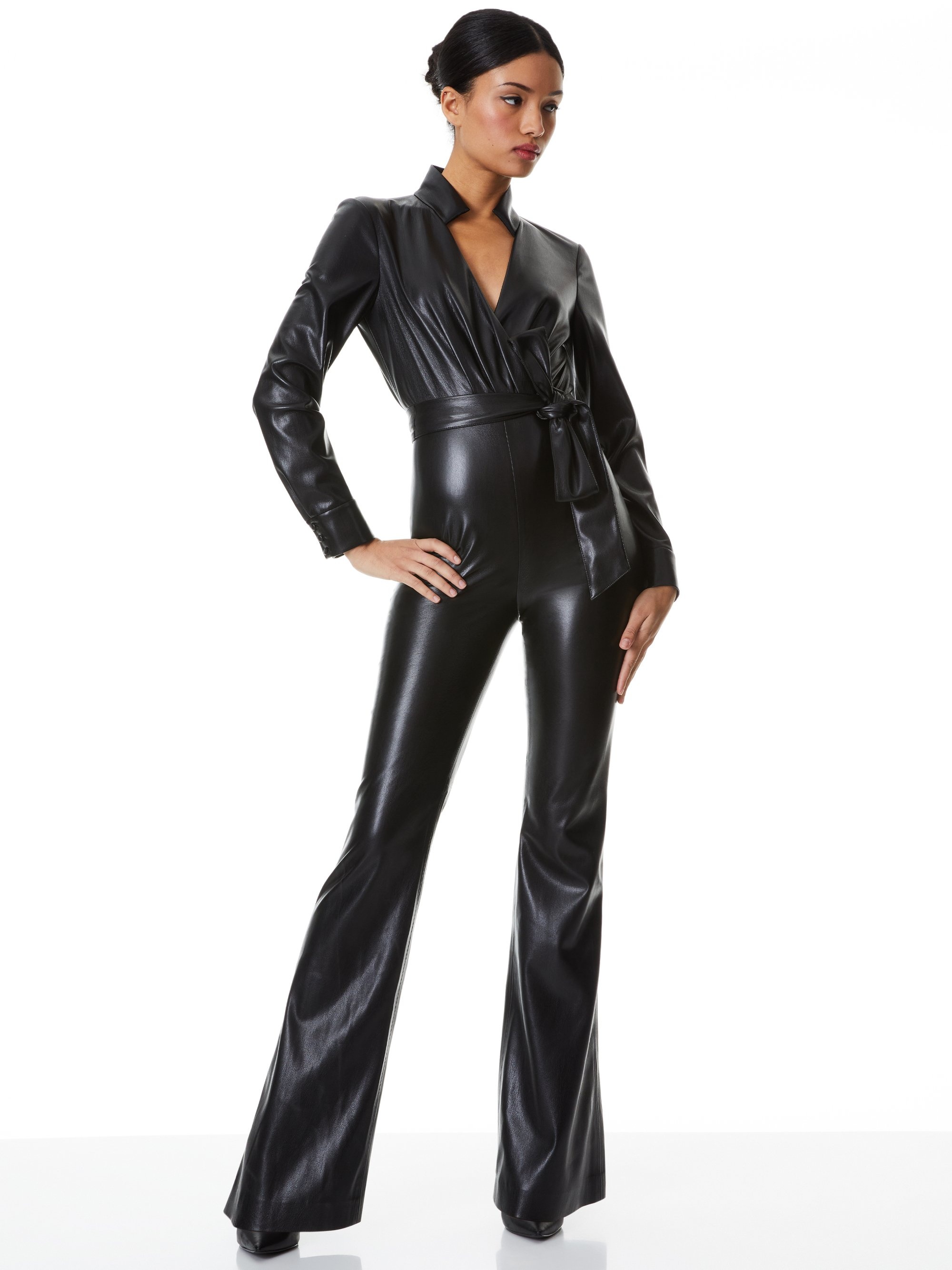EVITA VEGAN LEATHER JUMPSUIT - 6