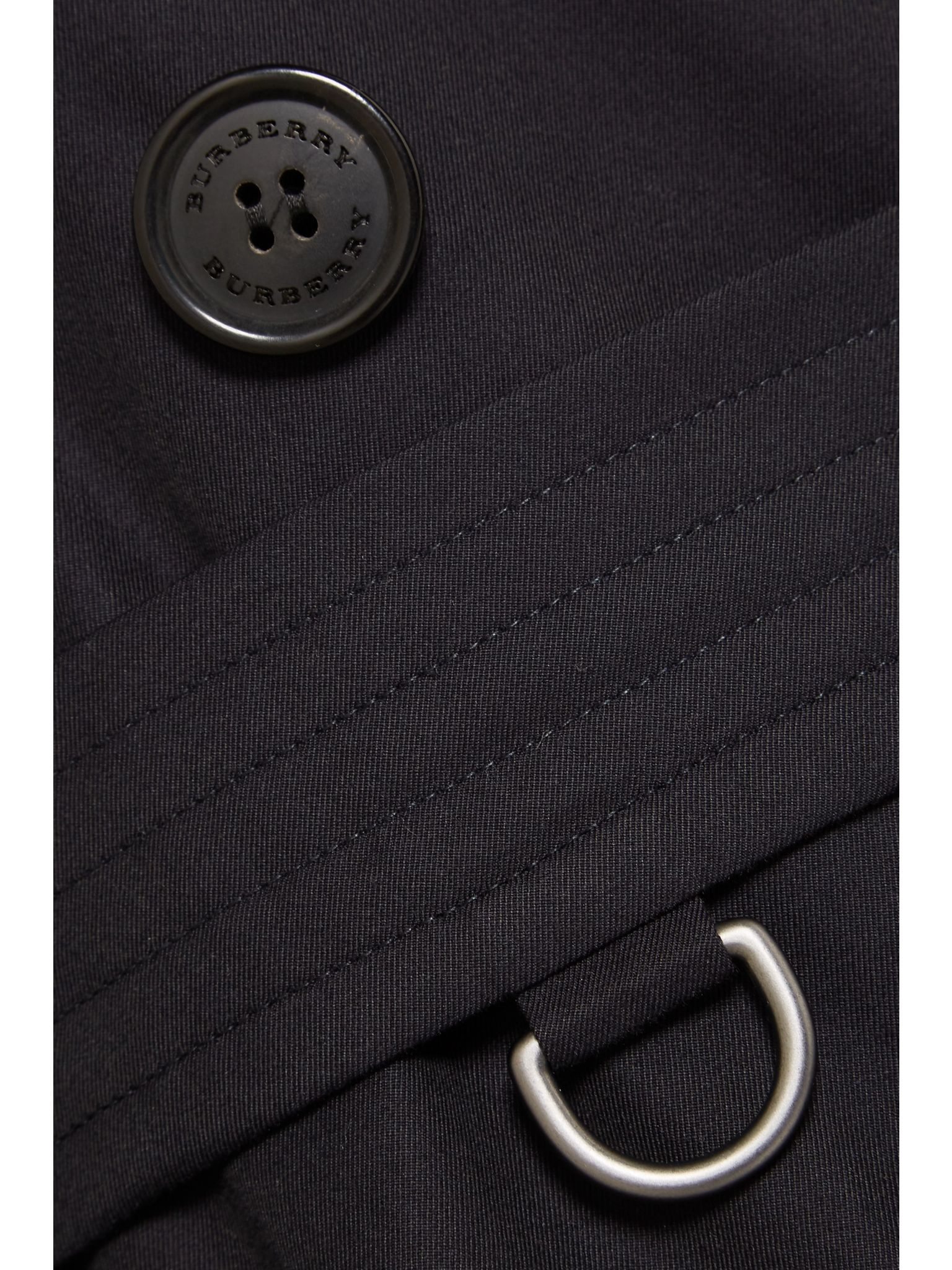 Kensington Long organic cotton-gabardine trench coat Black - 6