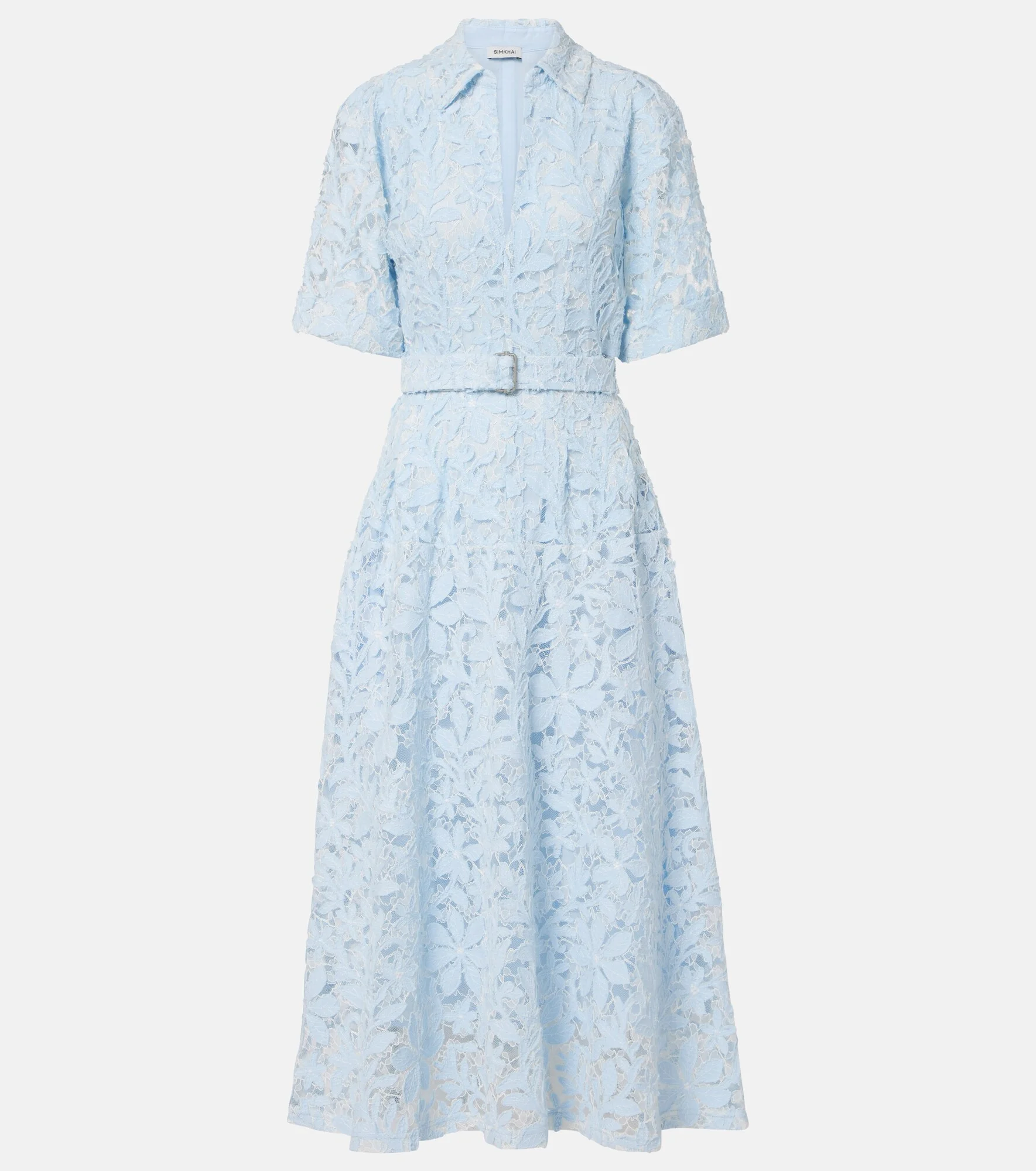 Deanna lace guipure cotton midi dress - 1