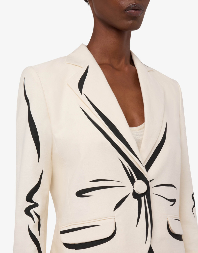 Moschino PRINTED COTTON CLOTH JACKET outlook