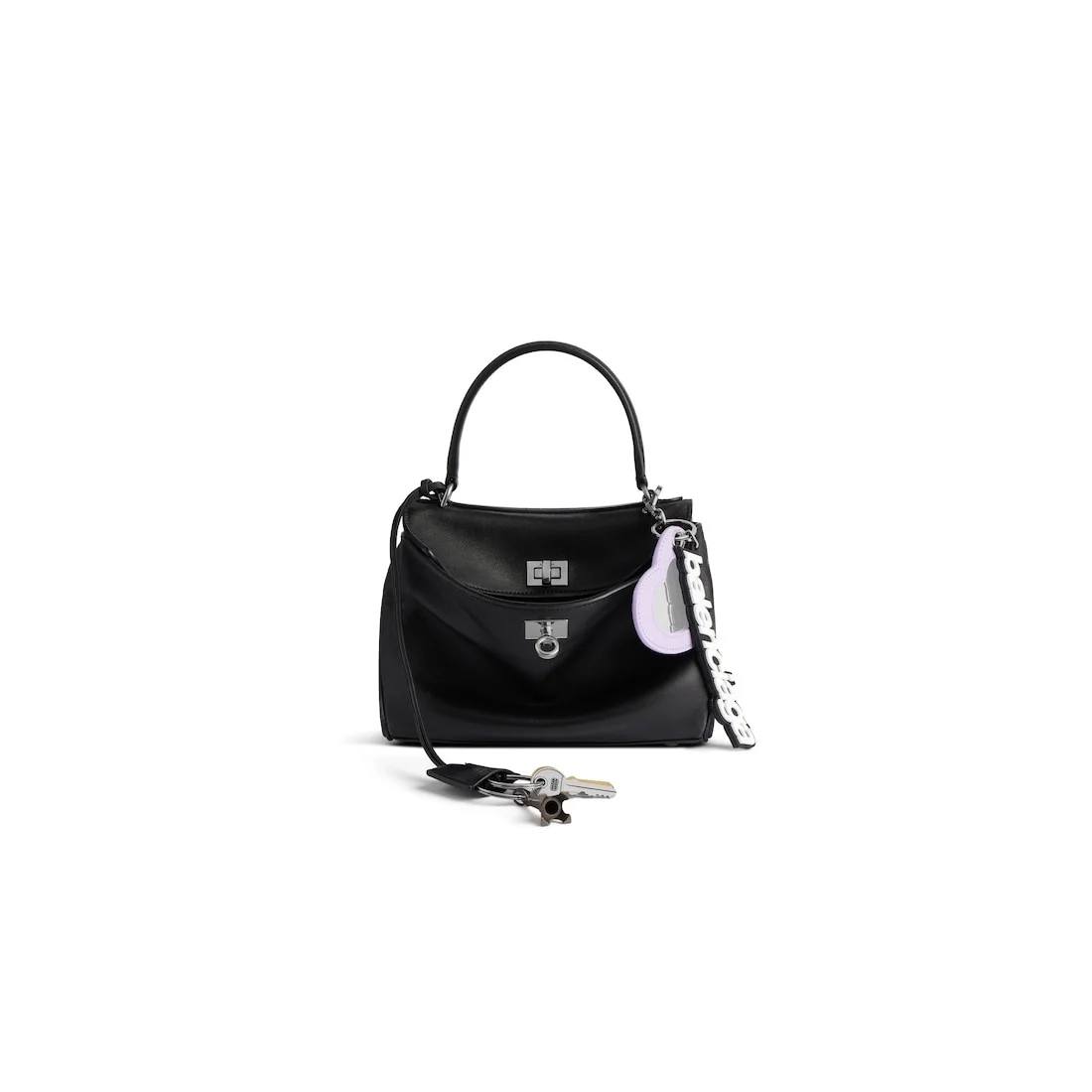 Women's Rodeo Mini Handbag Used Effect With Charms in Black - 1