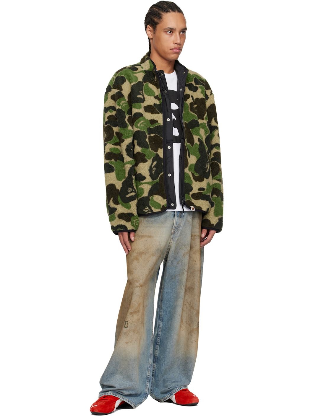 Green ABC Camo Boa Ripstop Reversible Jacket - 4