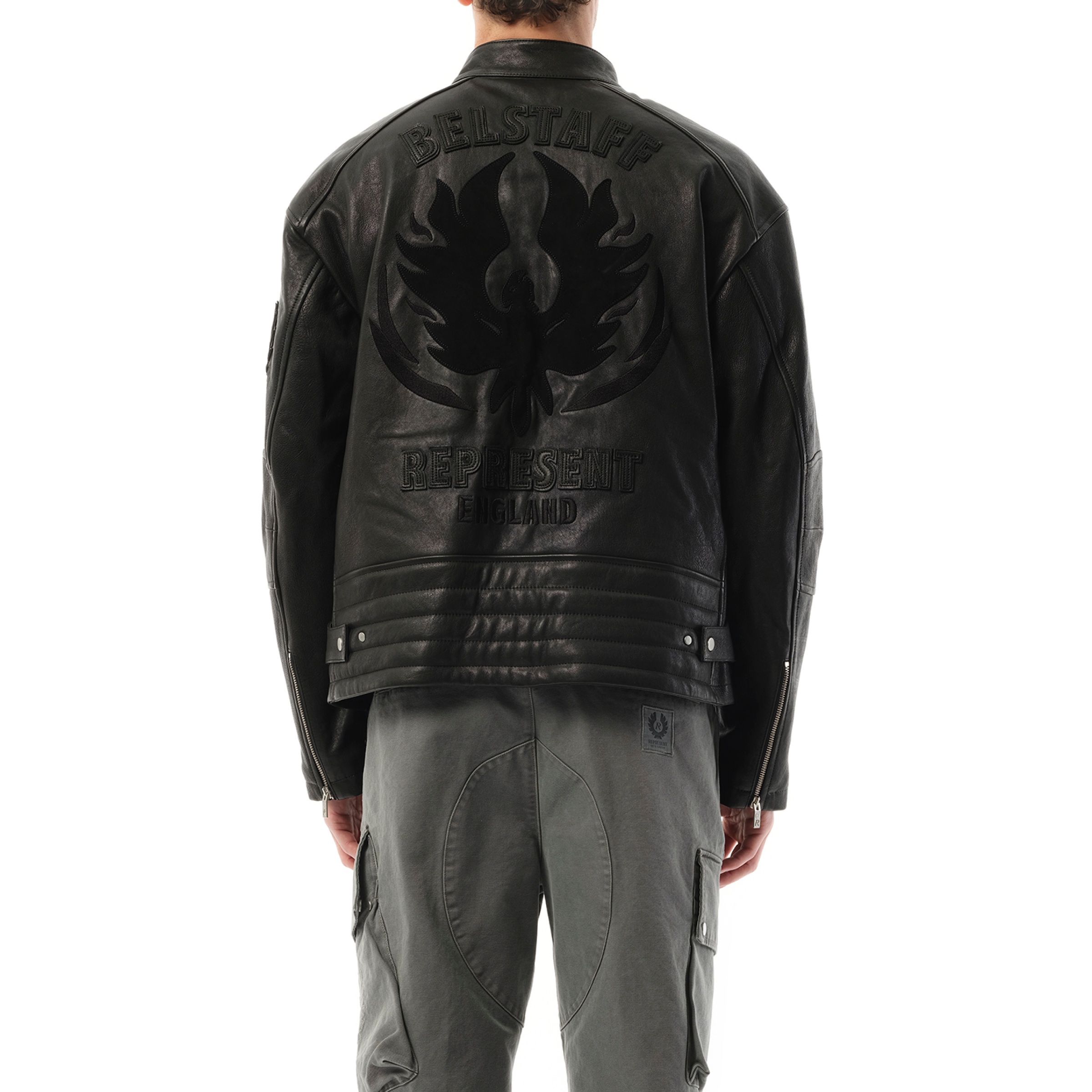 Belstaff Leather Race Jacket in Black - 6