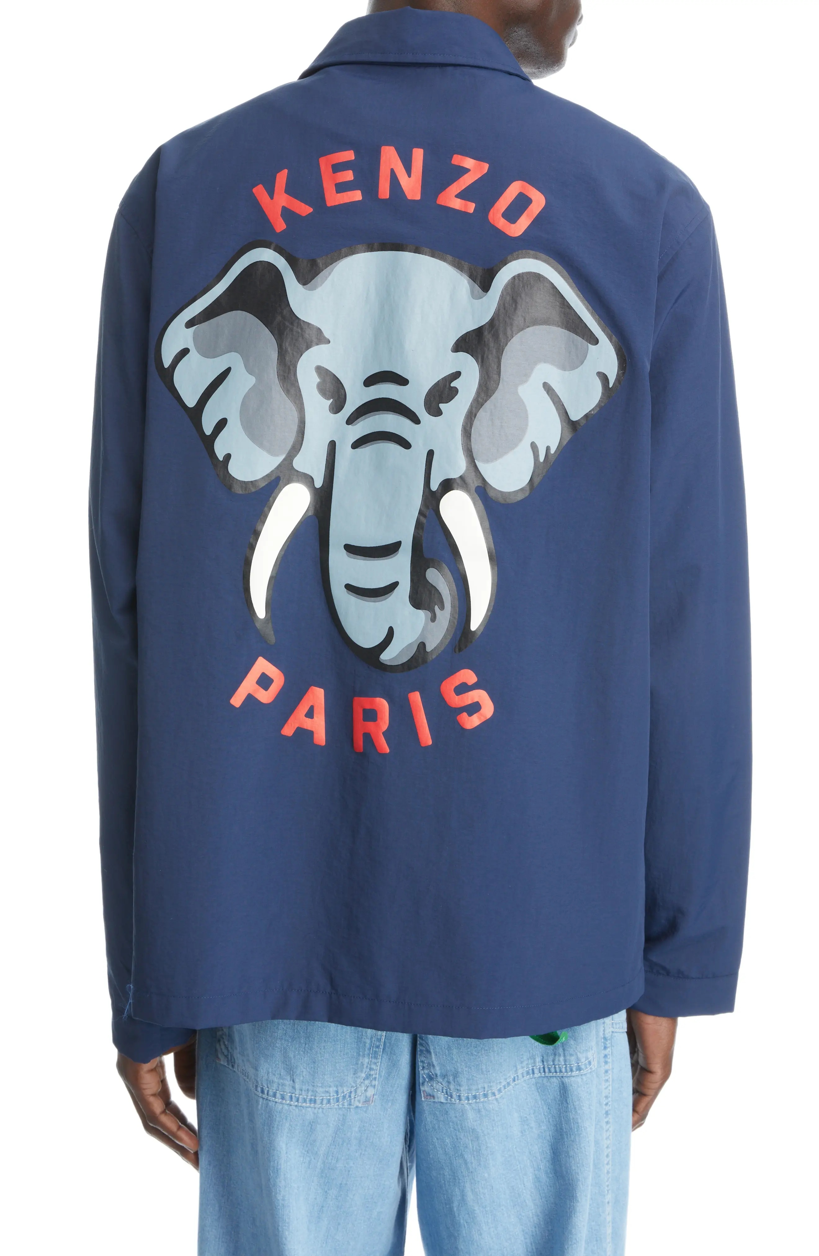 Elephant Graphic Nylon Coach Jacket - 2