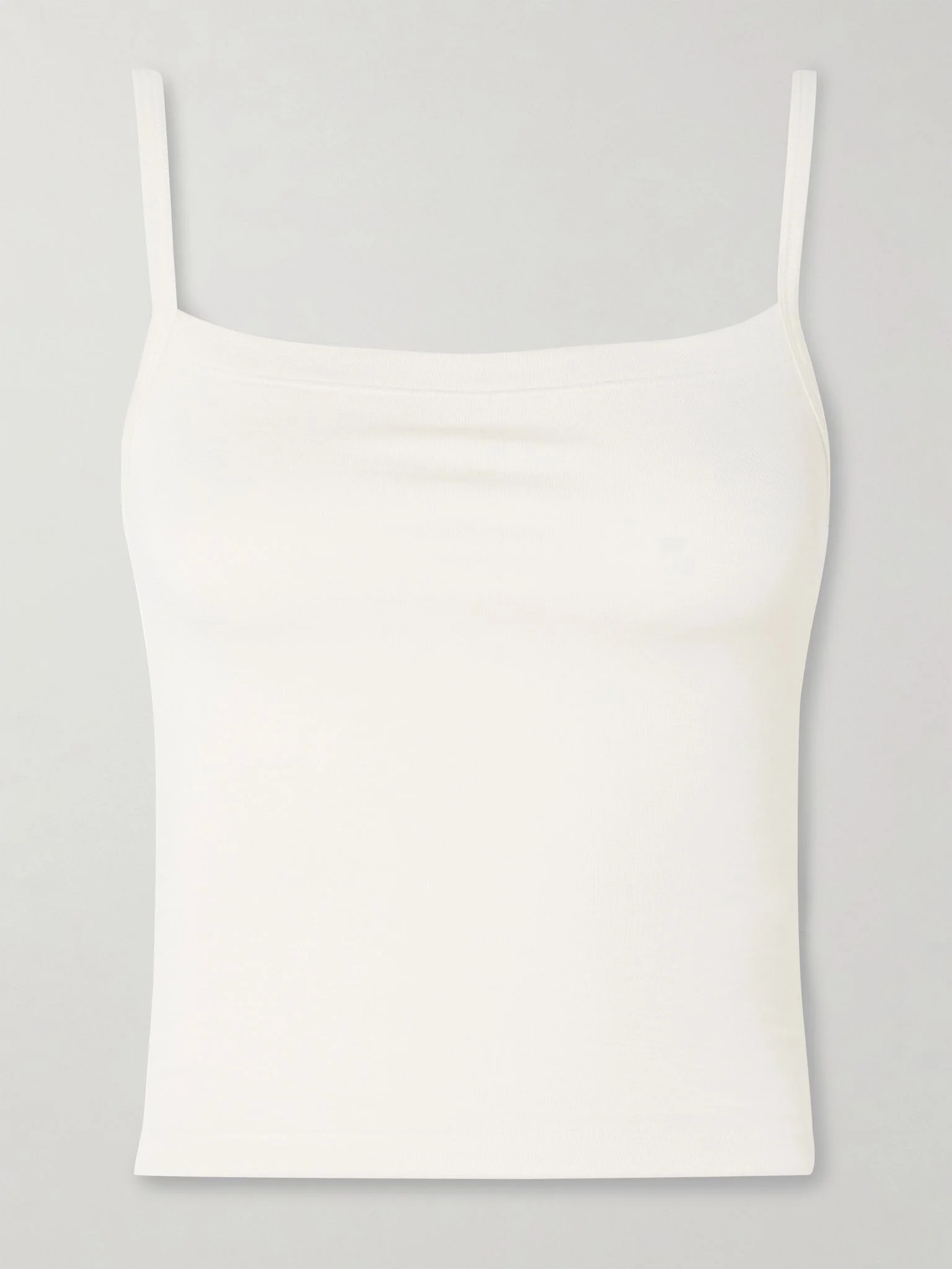 Stretch-modal jersey tank Off-white - 1