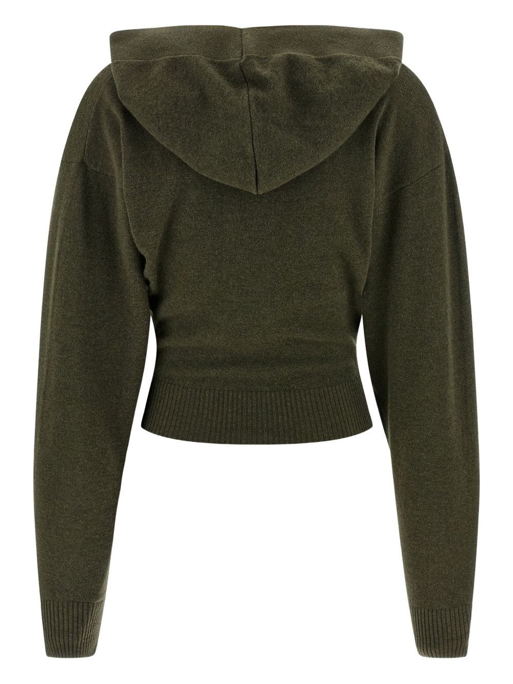 hooded V-neck sweater - 2