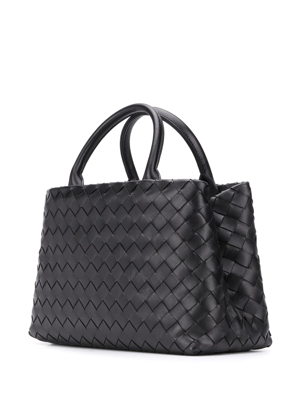 Intrecciato weave large leather tote bag - 3