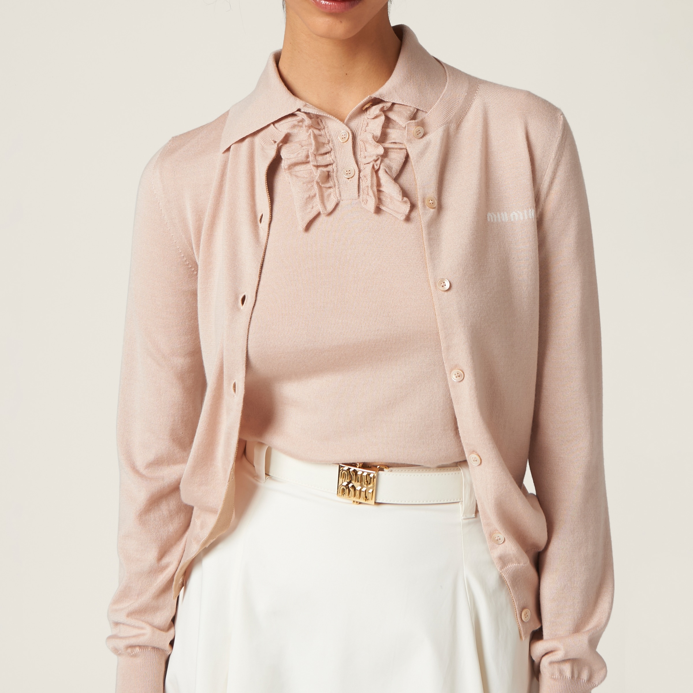 Cashmere and silk knit cardigan - 4