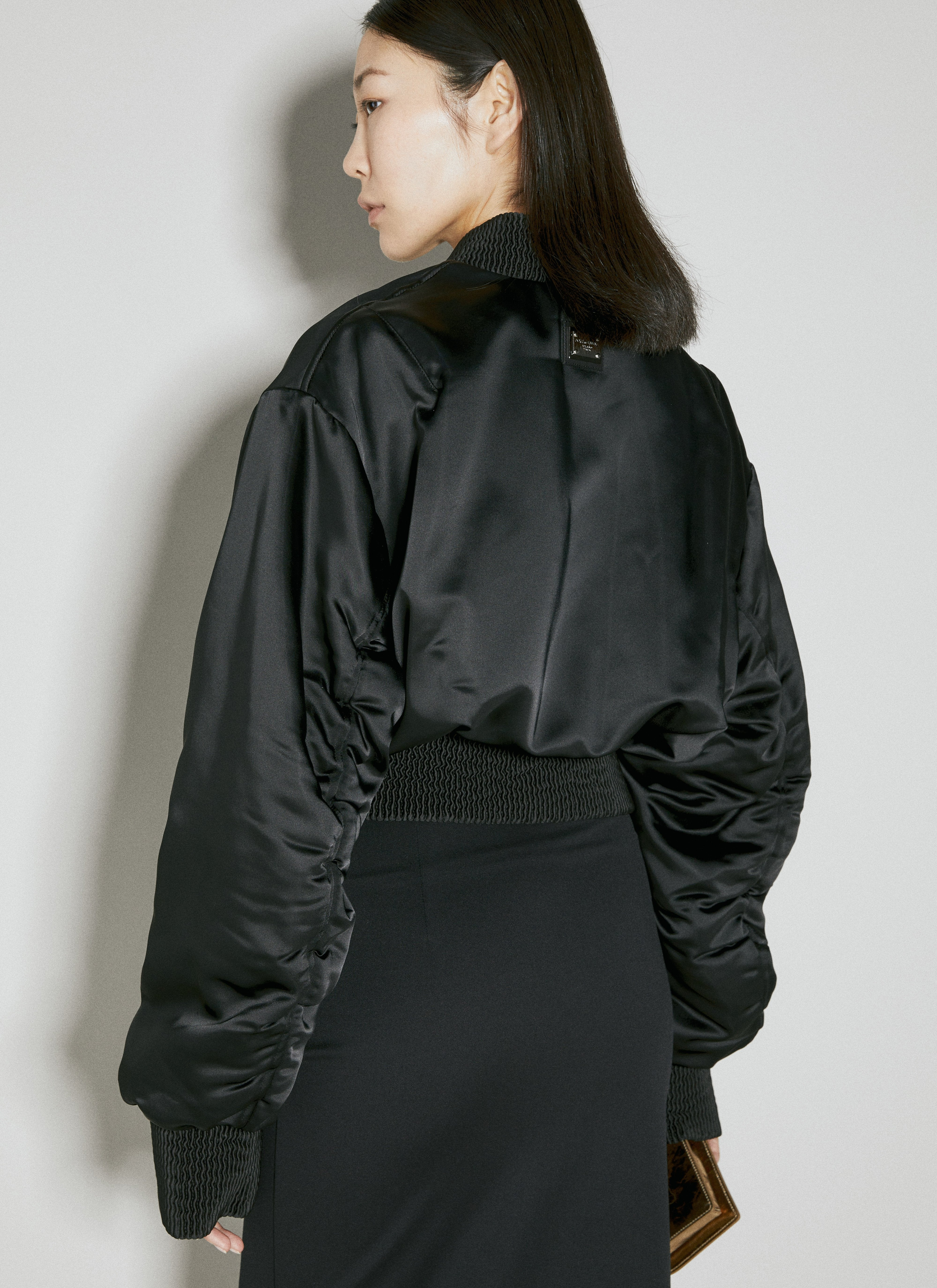 Dolce & Gabbana Women Short Duchesse Bomber Jacket - 6