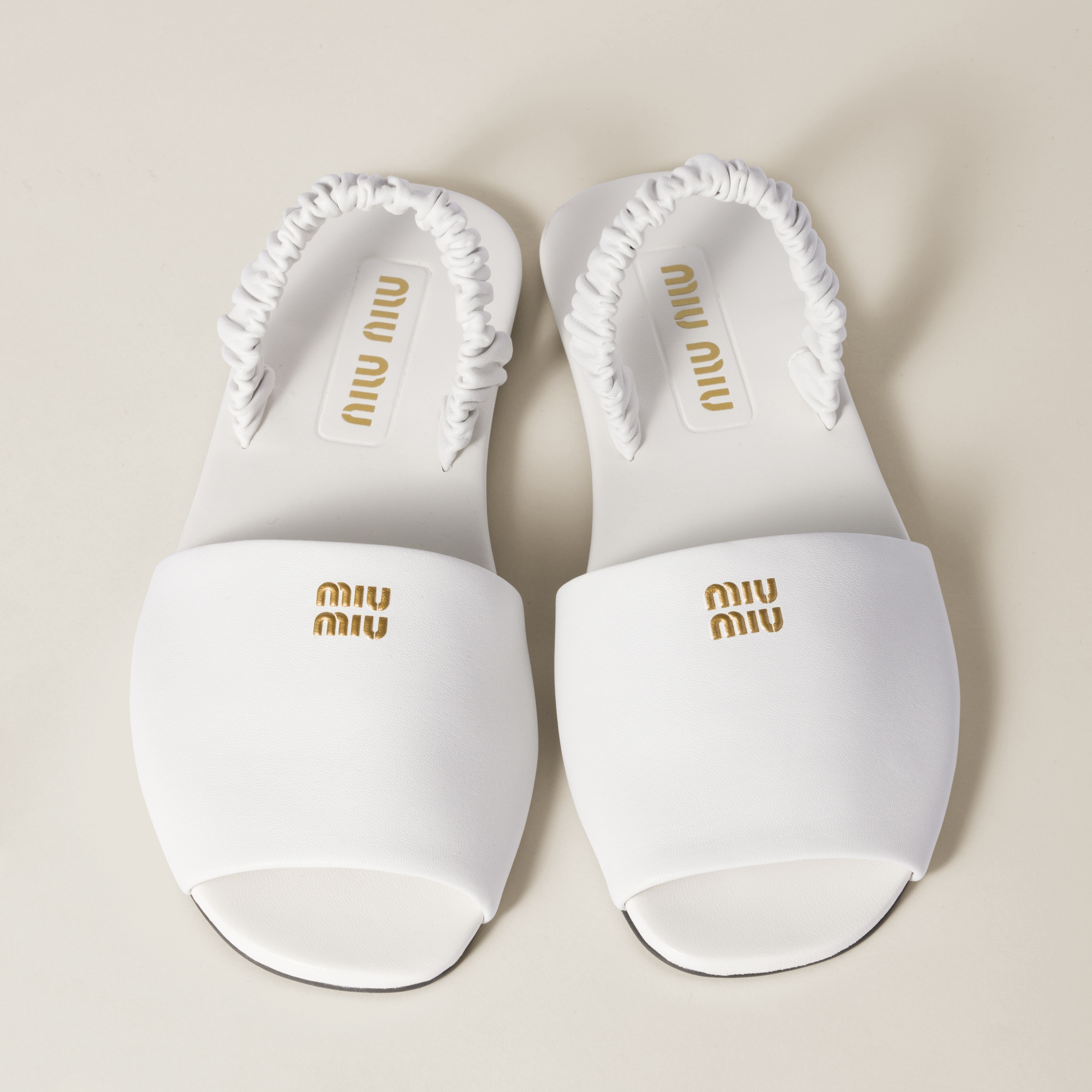 Ruches nappa leather sandals - 4