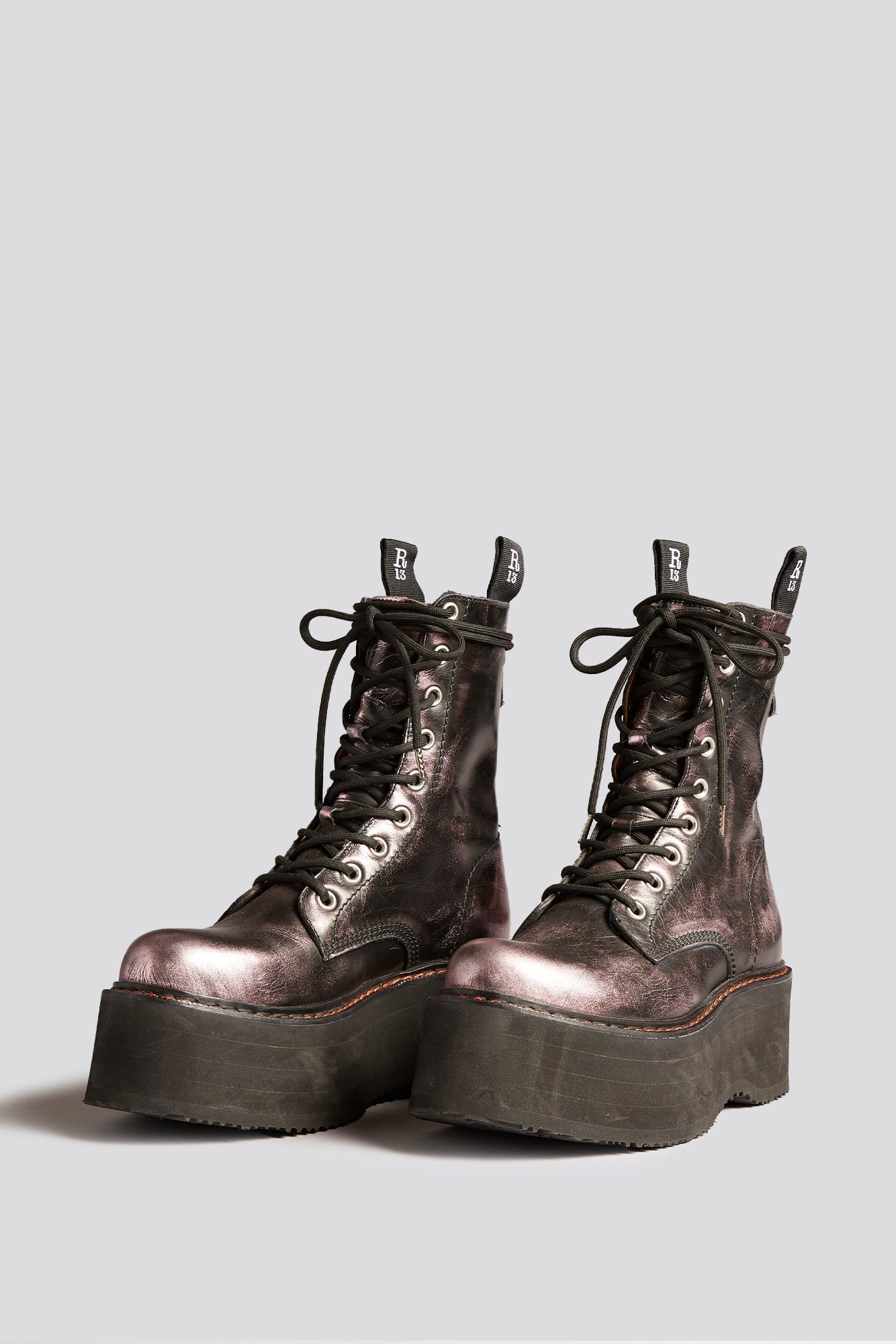 DOUBLE STACK BOOT - PINK SHINE - 1