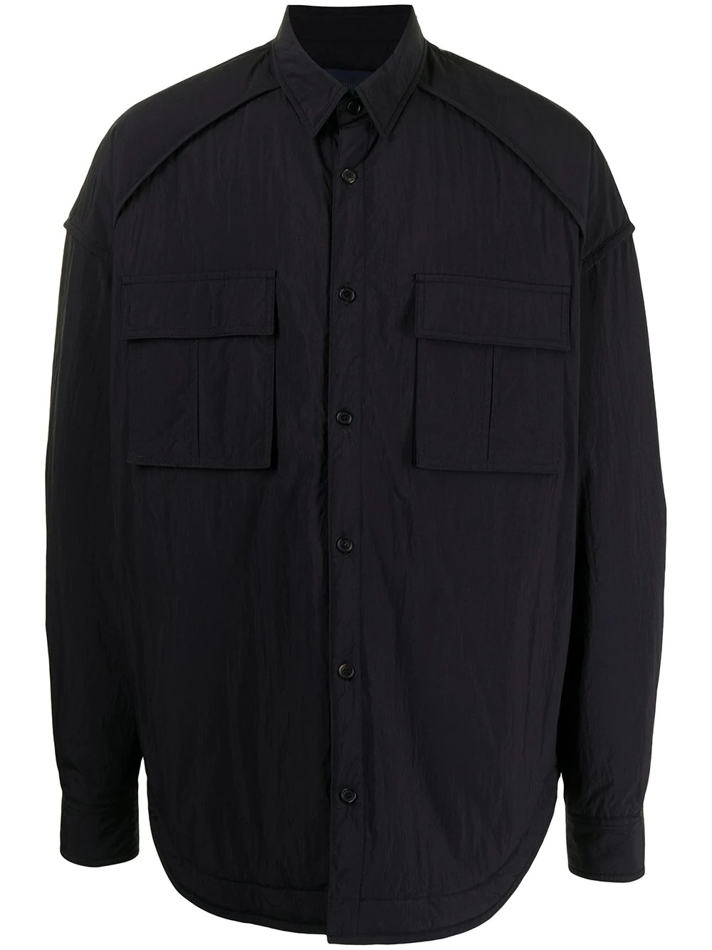 oversized chest-pocket shirt - 1