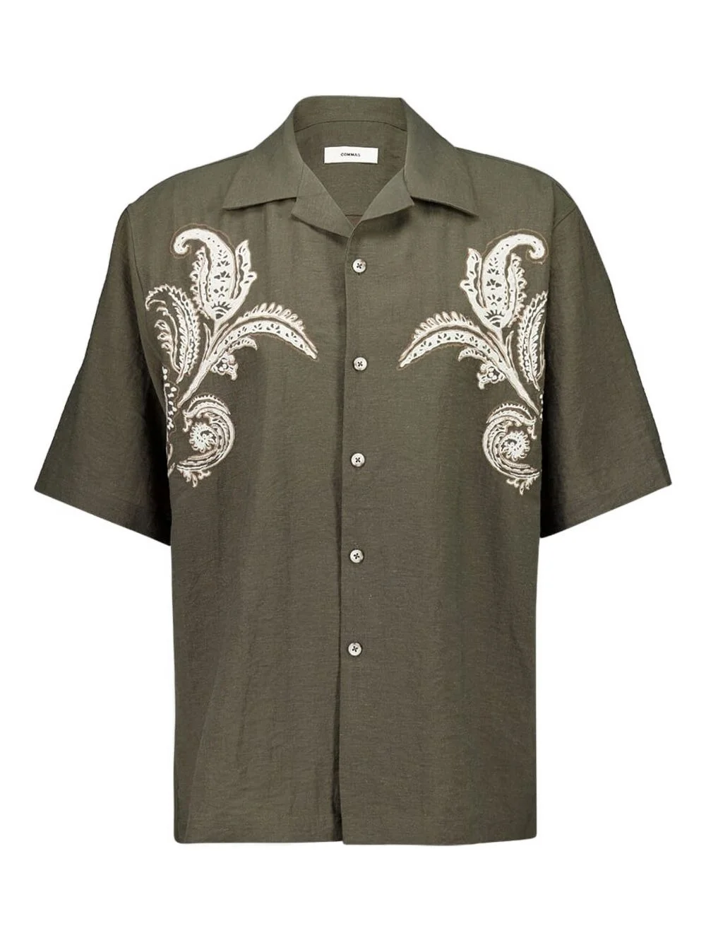 paisley-embroidered shirt - 1