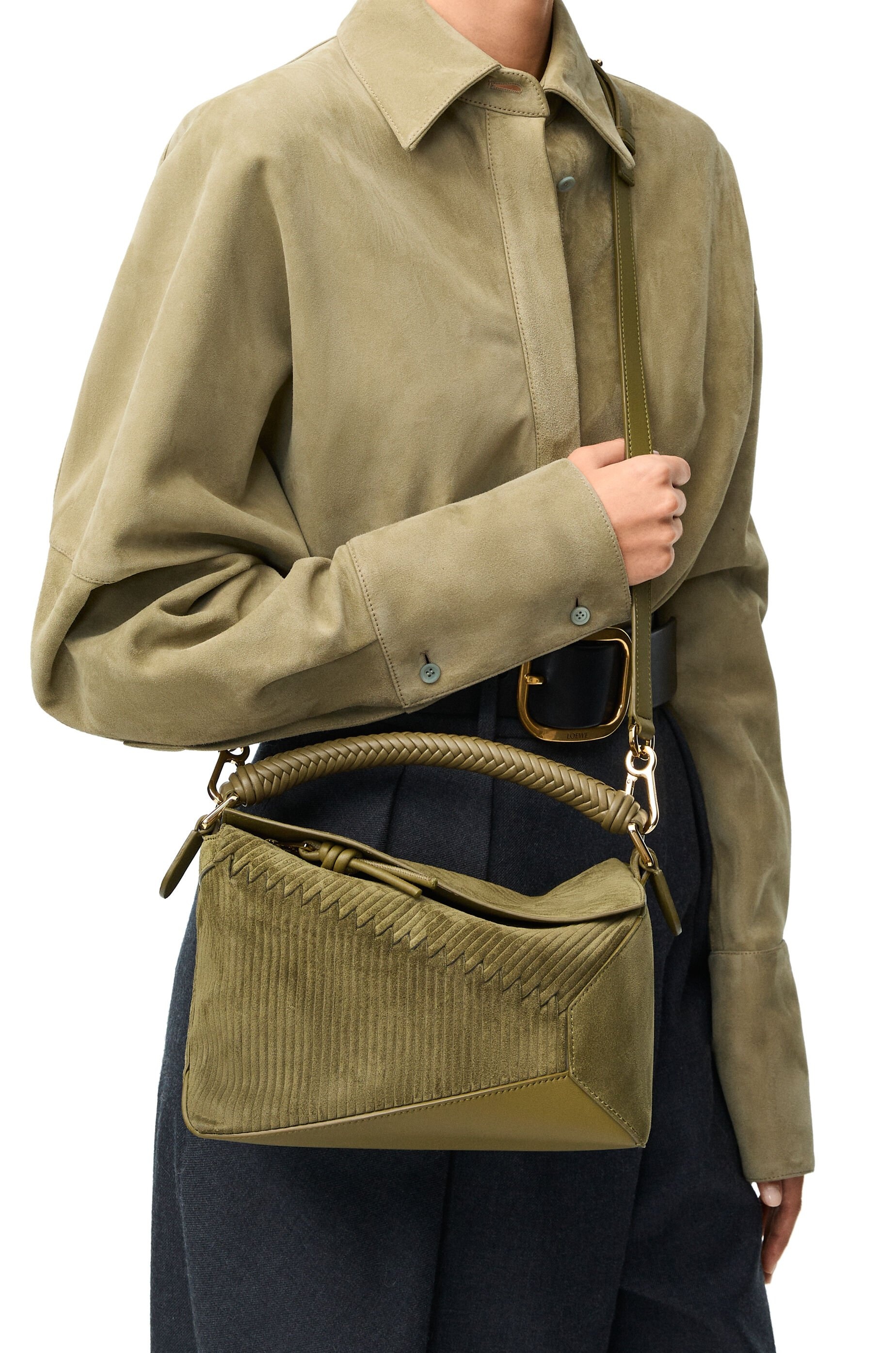 Small Puzzle bag in suede - 4