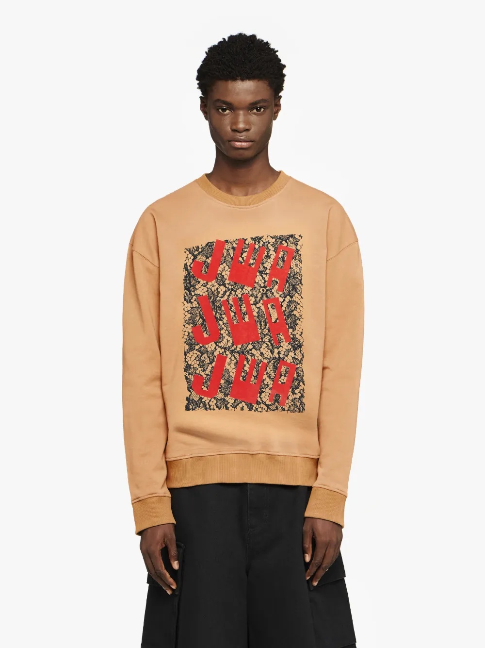 SWEATSHIRT WITH PRINTED LACE FRONTPANEL - 2