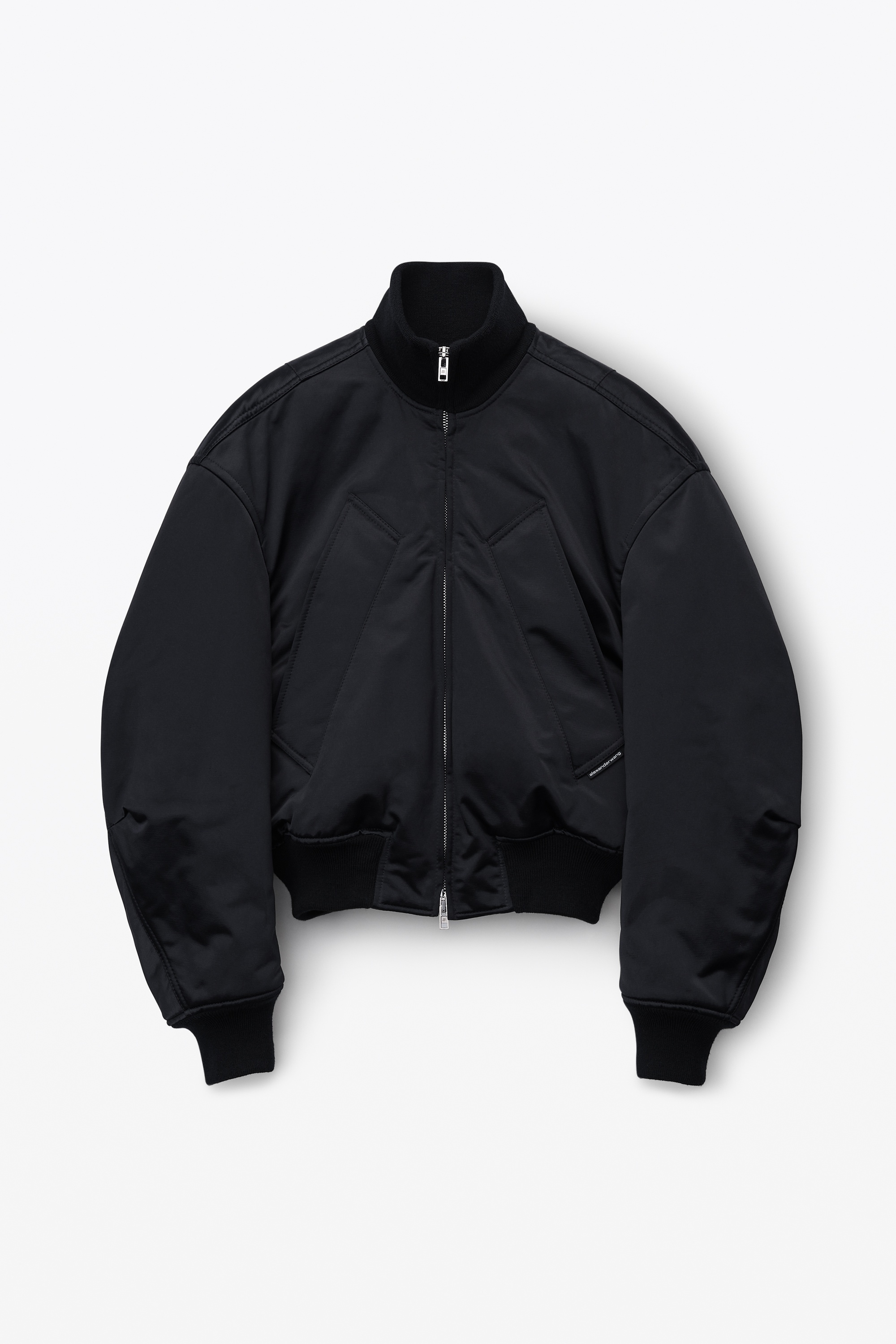 bomber jacket in sateen - 1