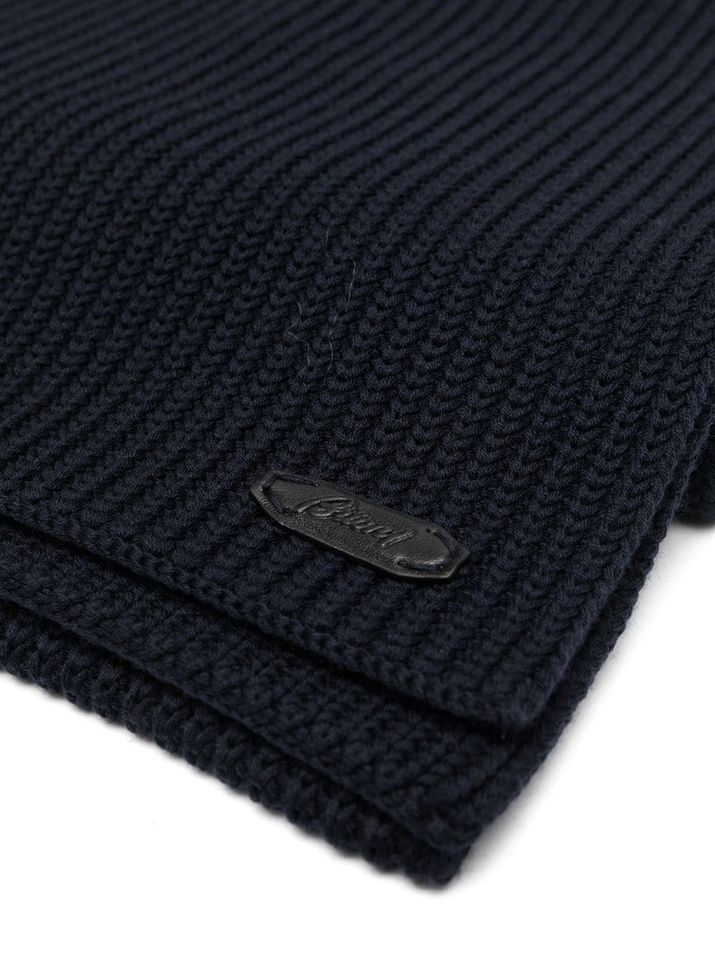 Brioni ribbed knit scarf outlook