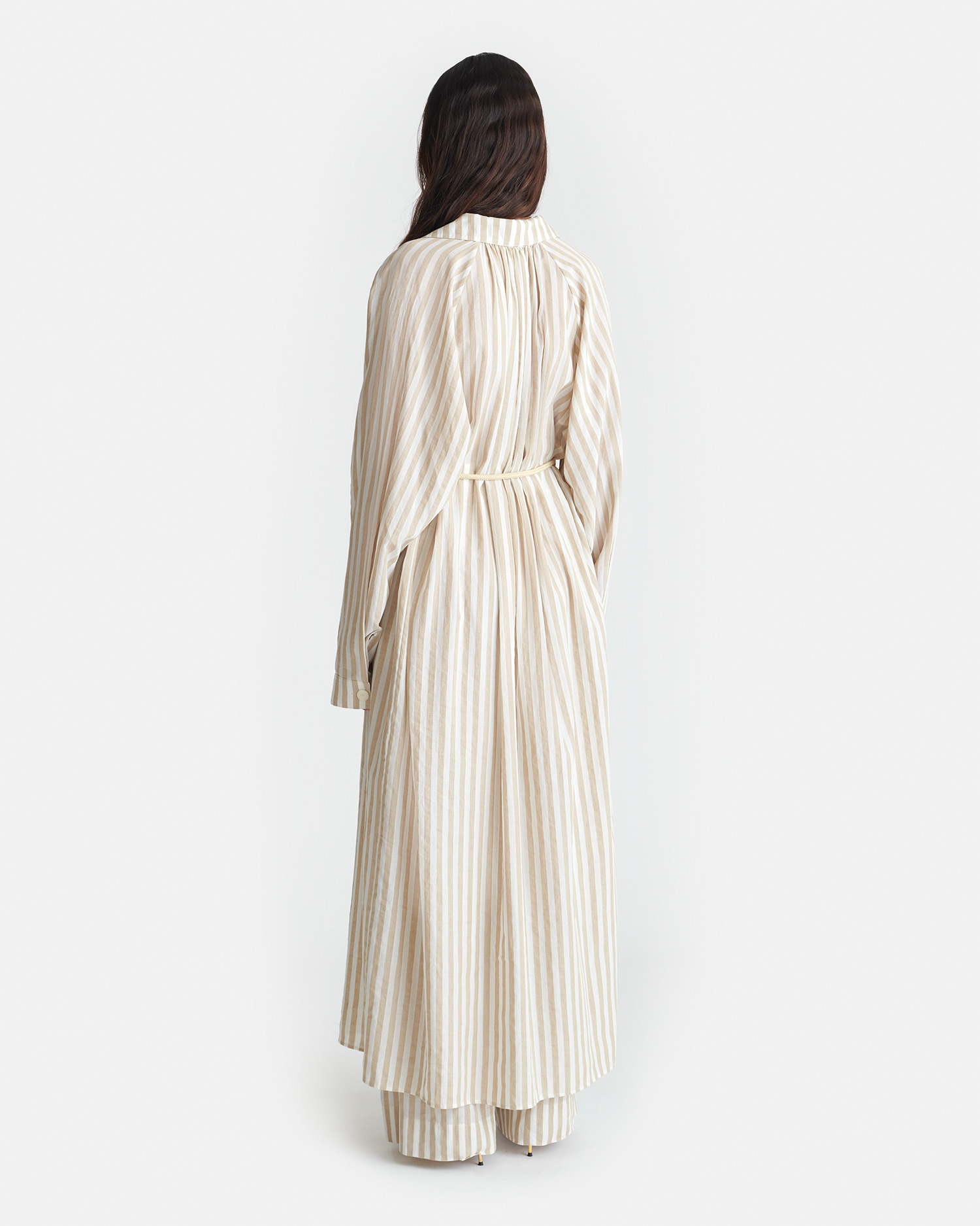 Striped Linen Maxi Dress - 2