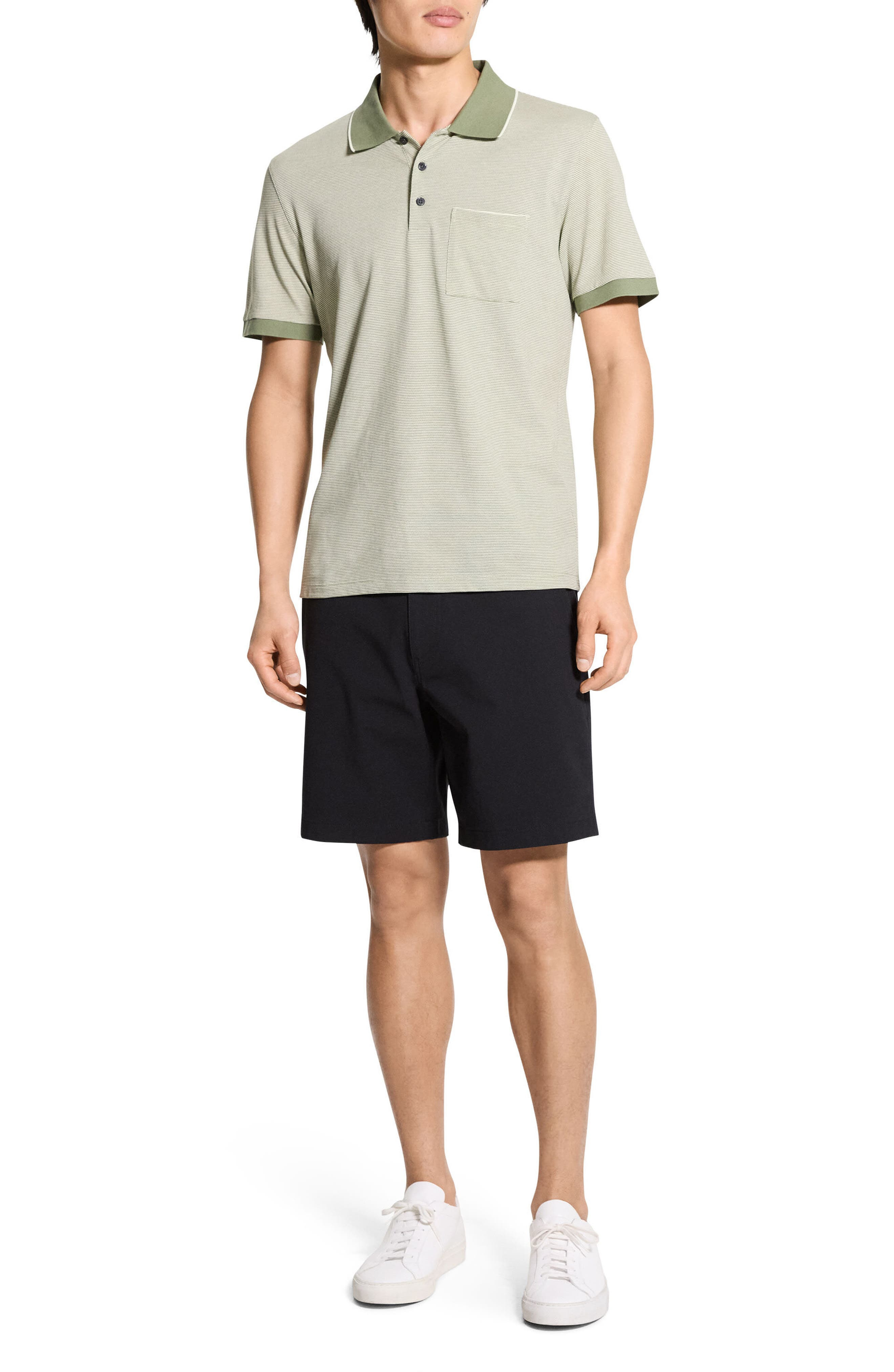 Theory Bird's Eye Polo in Green Multi at Nordstrom - 8